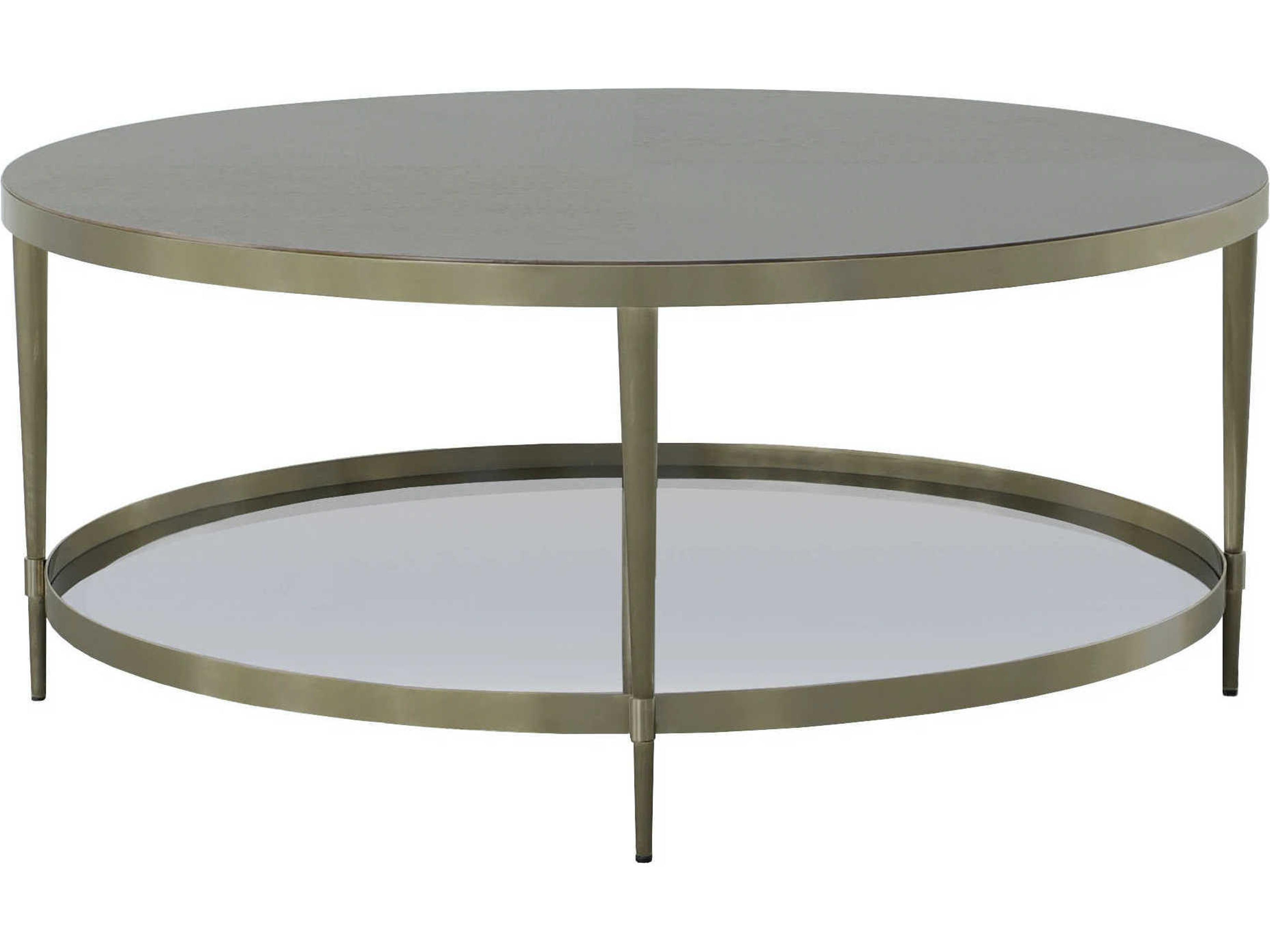 Fairfield Chair Libby Langdon Round Wood Smoked Stone Coffee Table