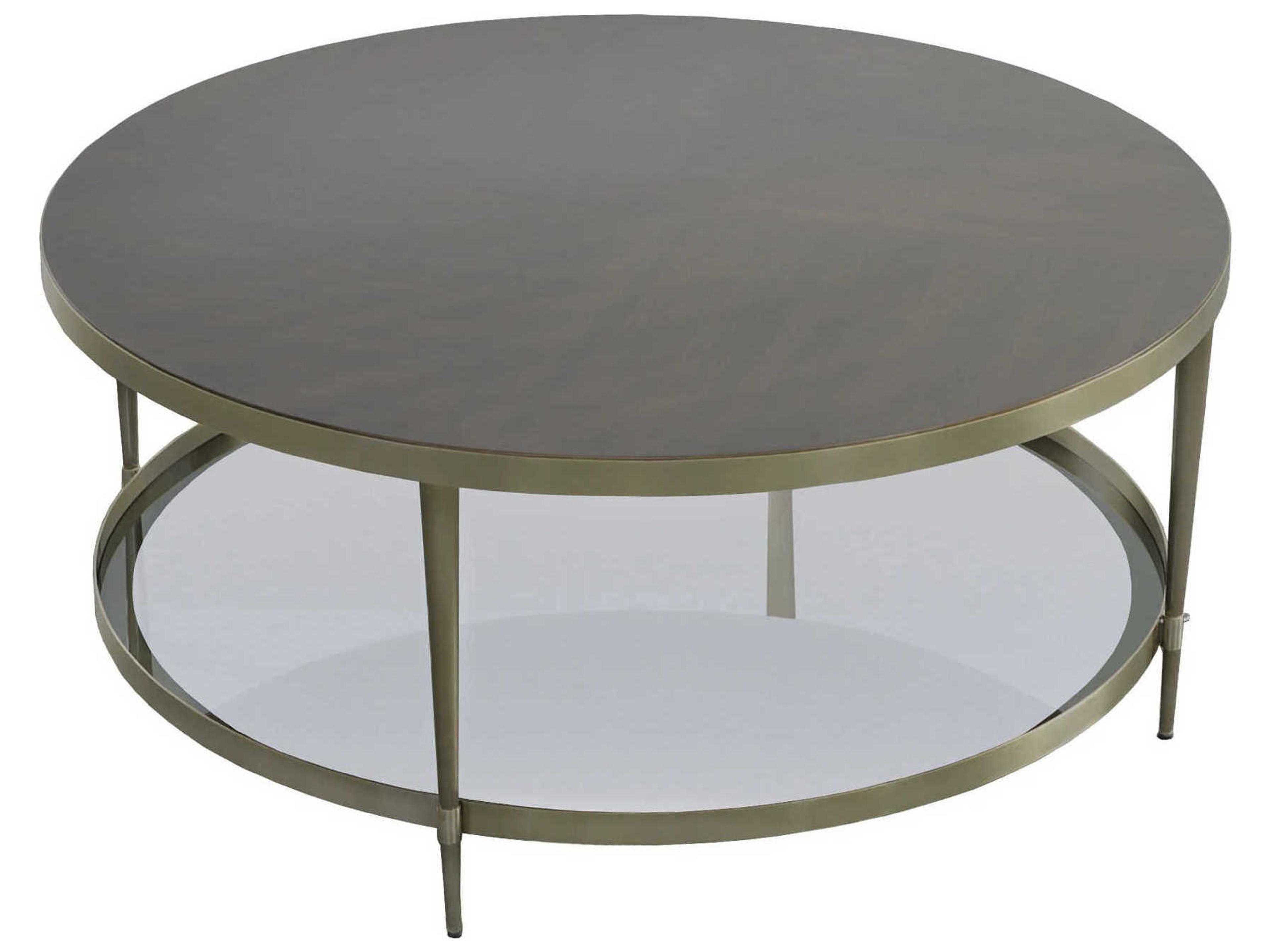 Fairfield Chair Libby Langdon Round Wood Smoked Stone Coffee Table