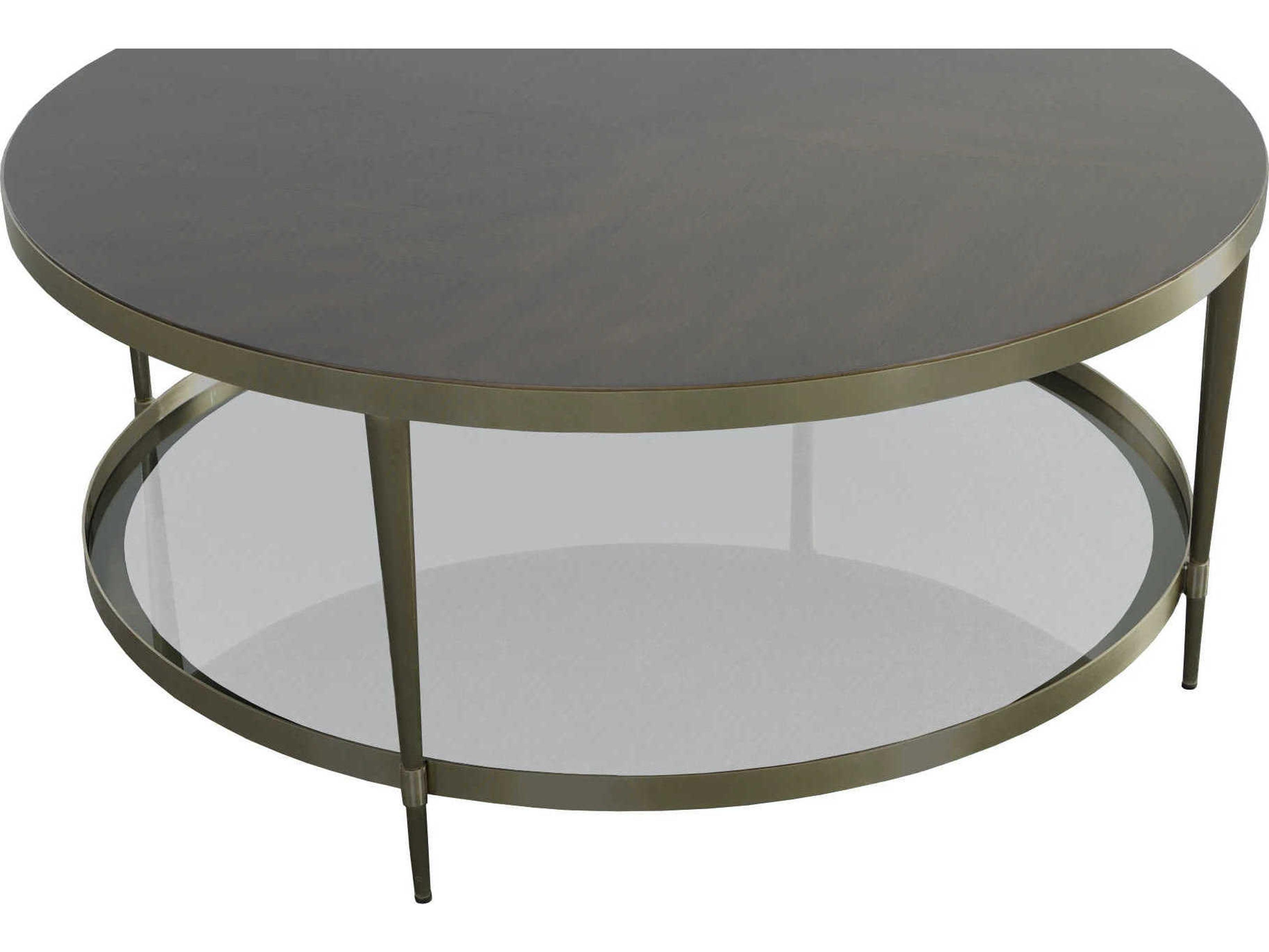 Fairfield Chair Libby Langdon Round Wood Smoked Stone Coffee Table