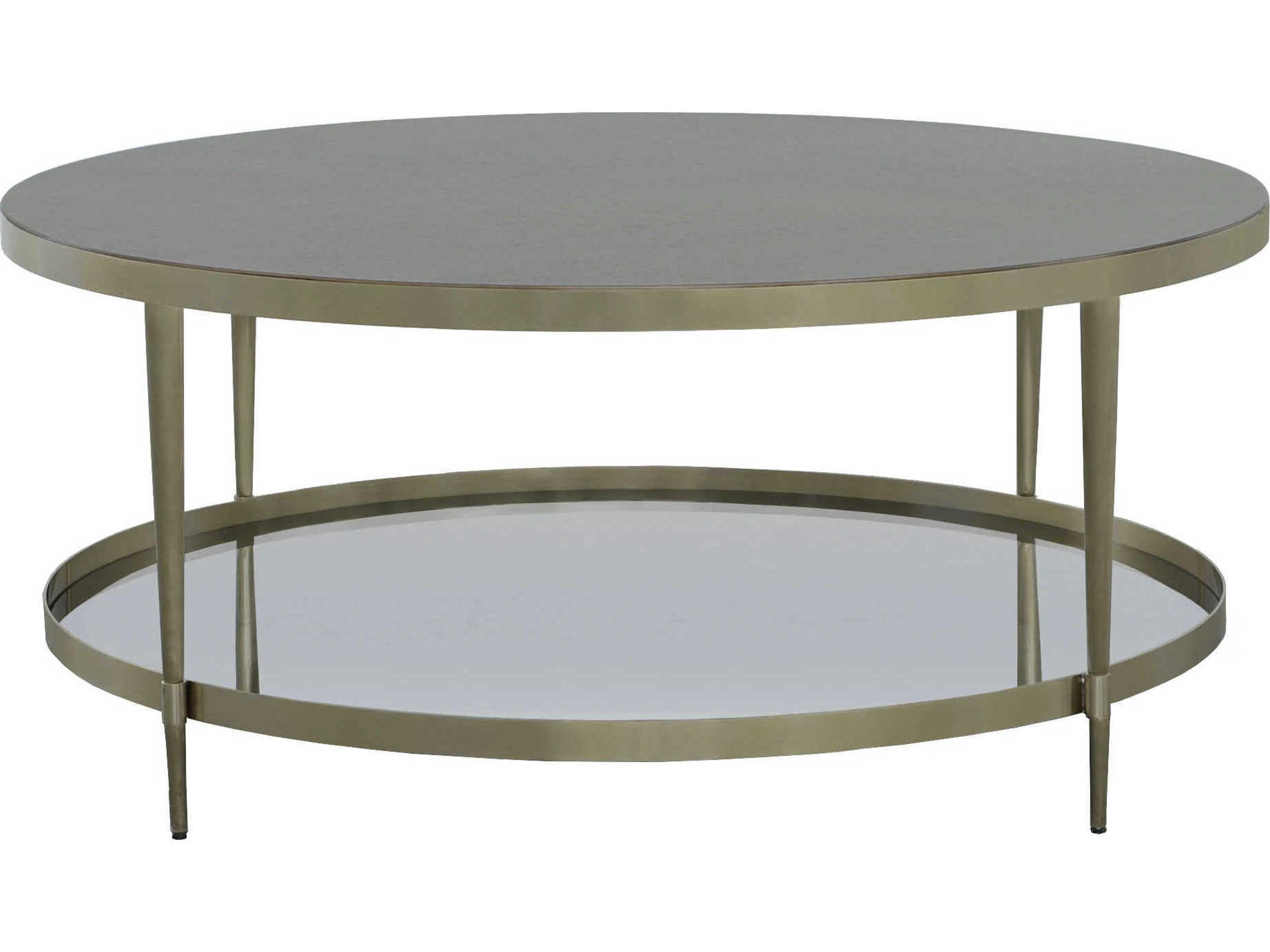 Fairfield Chair Libby Langdon Round Wood Smoked Stone Coffee Table