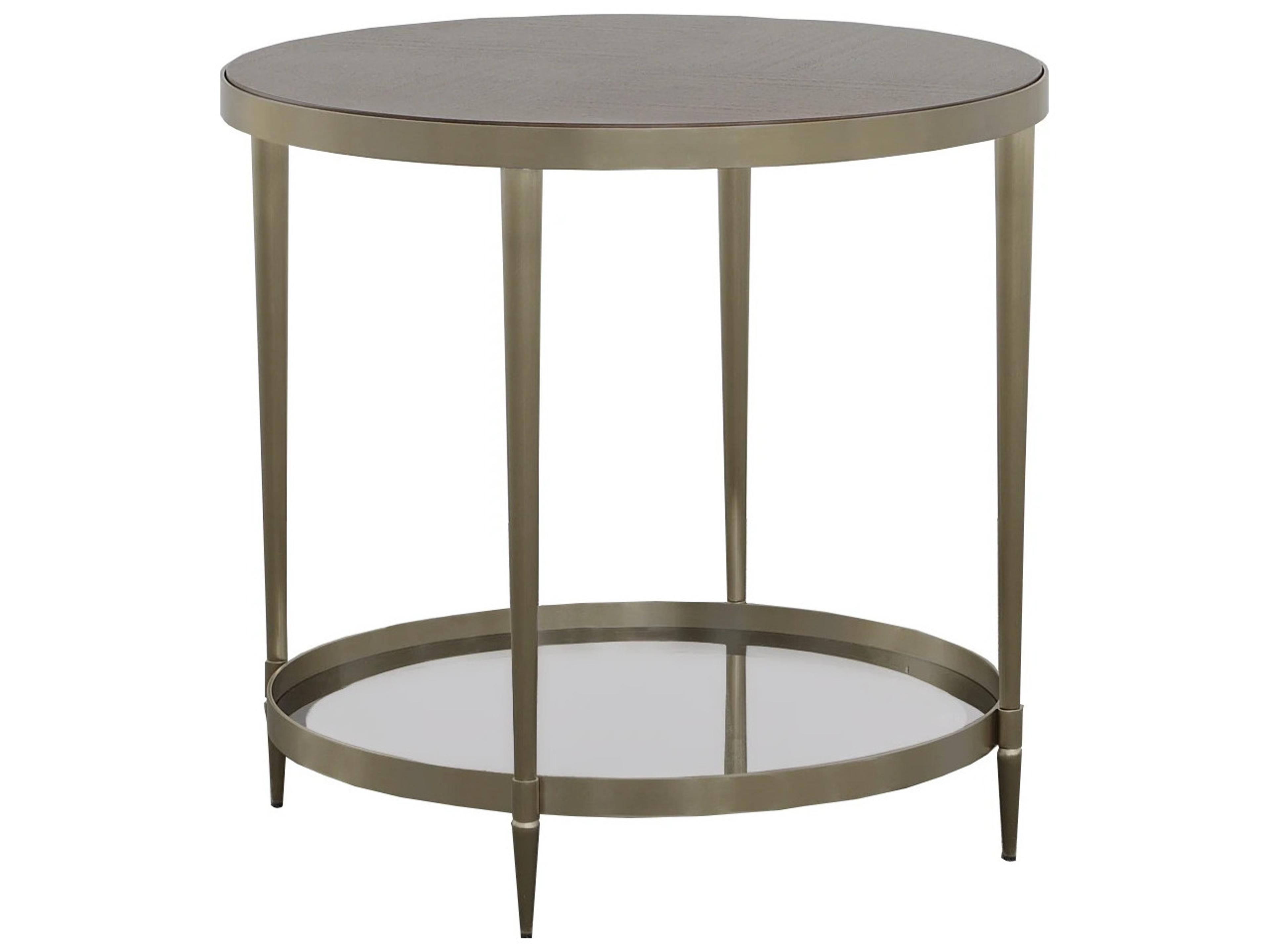 Libby Langdon For Fairfield Round Wood End Table