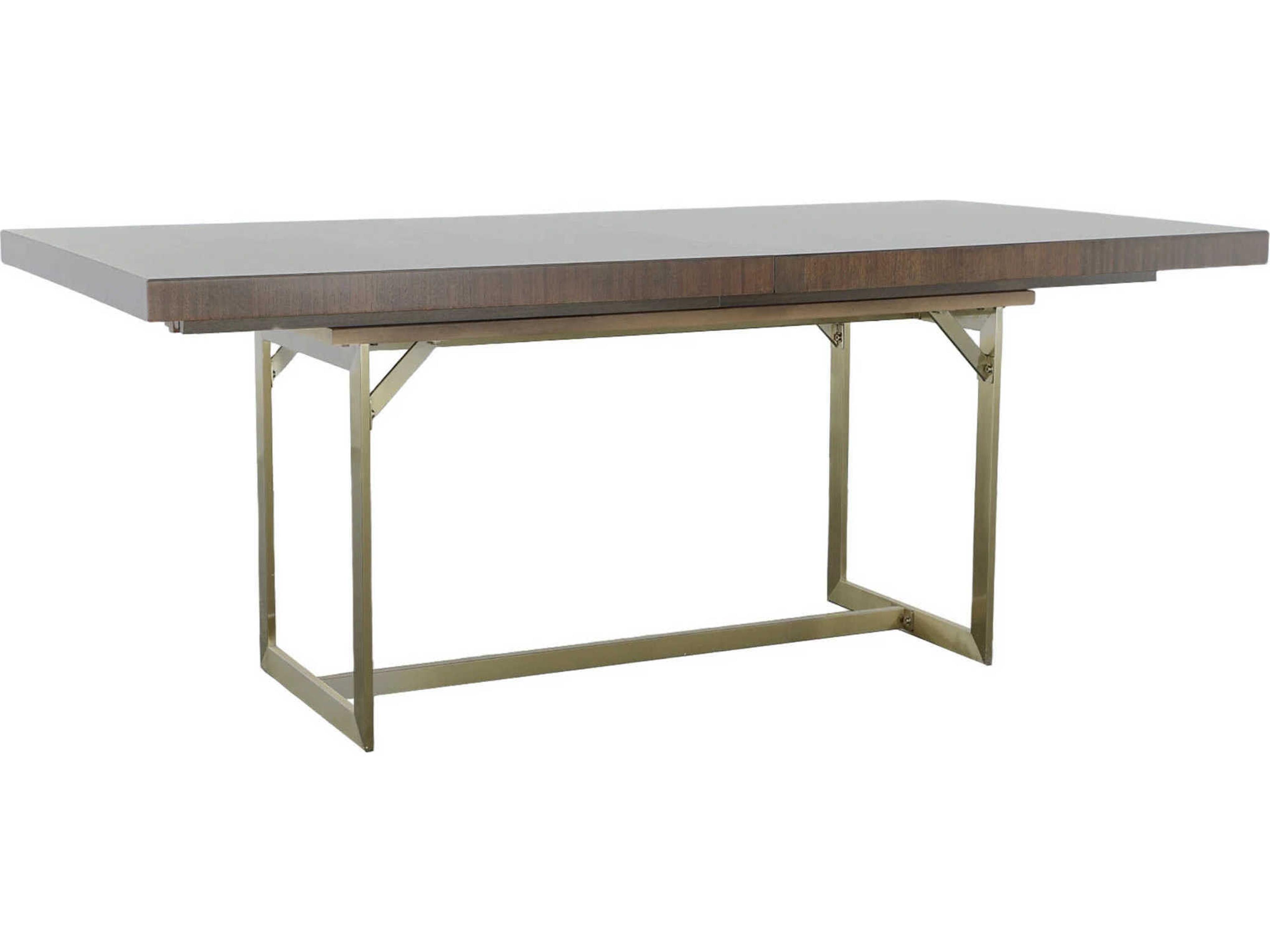 Libby Langdon Rectangular Wood Smoked Stone Dining Table