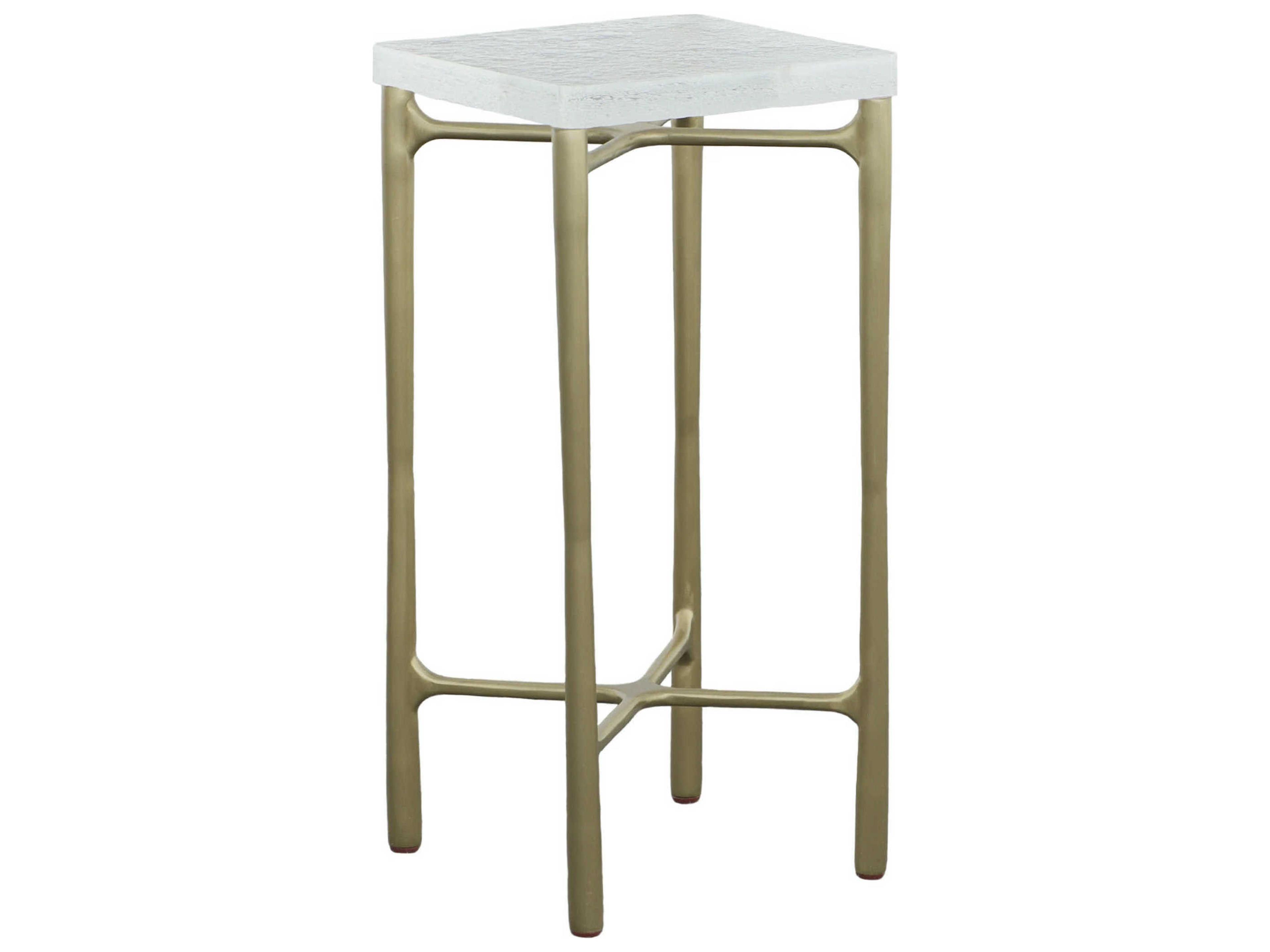 Libby Langdon Square Acrylic Champagne End Table