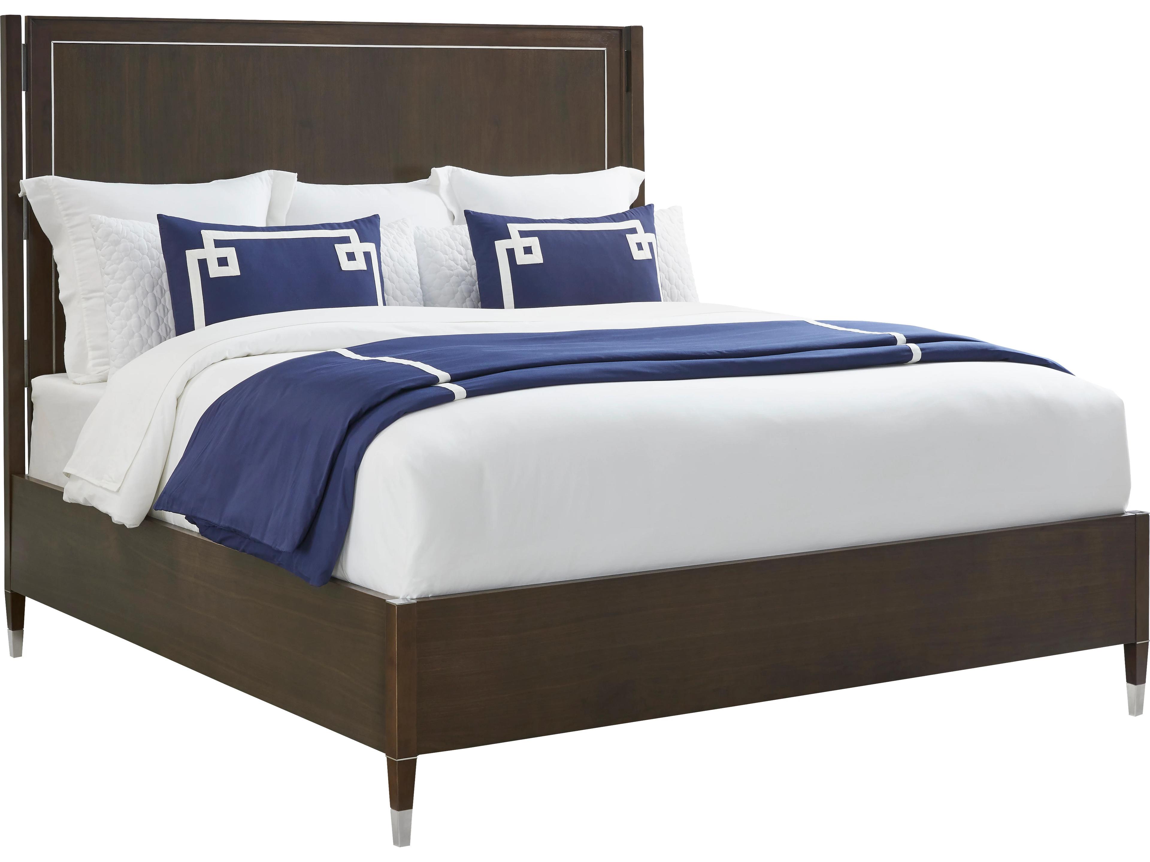 Libby Langdon For Fairfield Brown Walnut Wood Queen Platform Bed