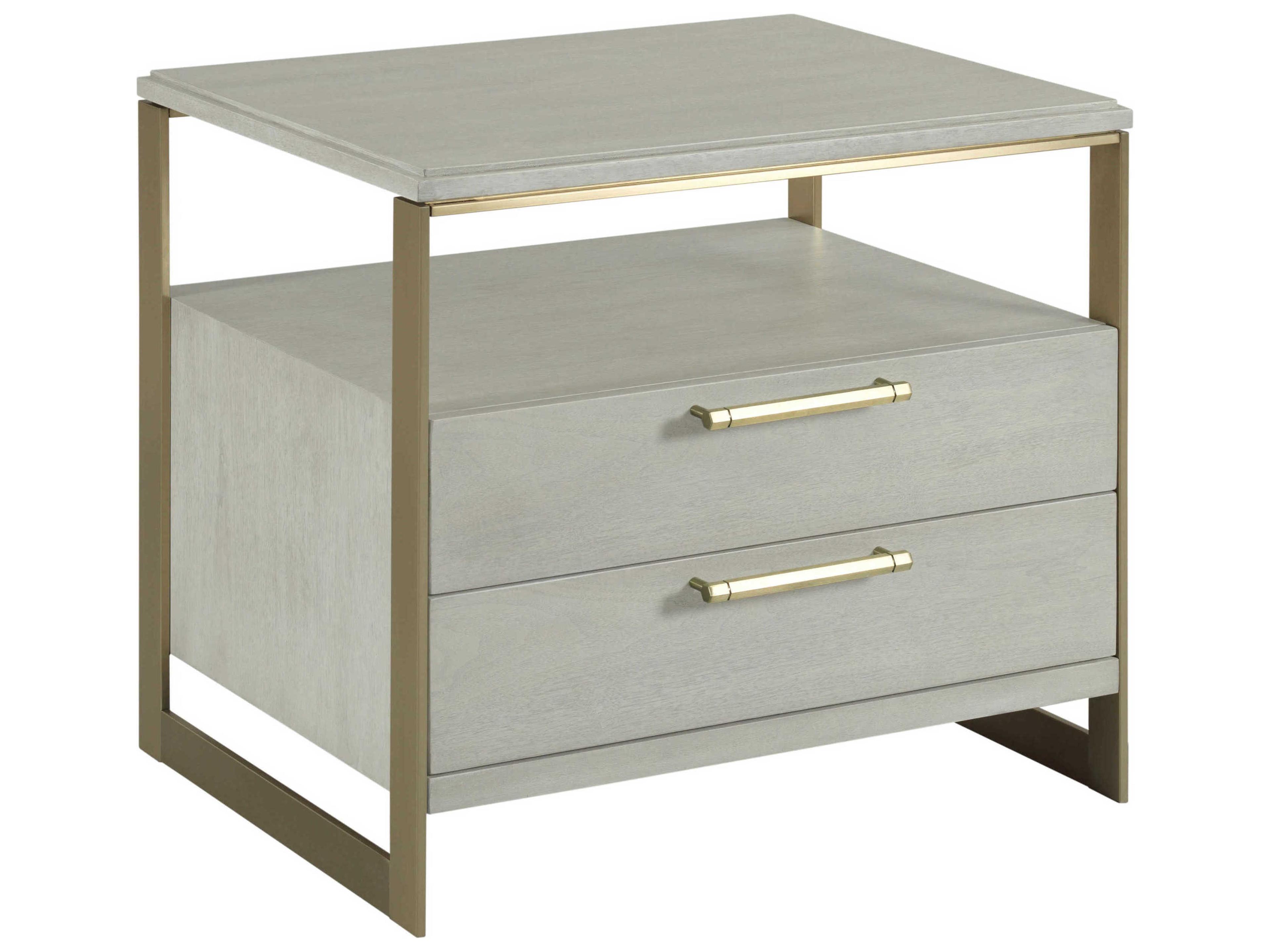 Libby Langdon Rectangular Wood Sheer Dove End Table