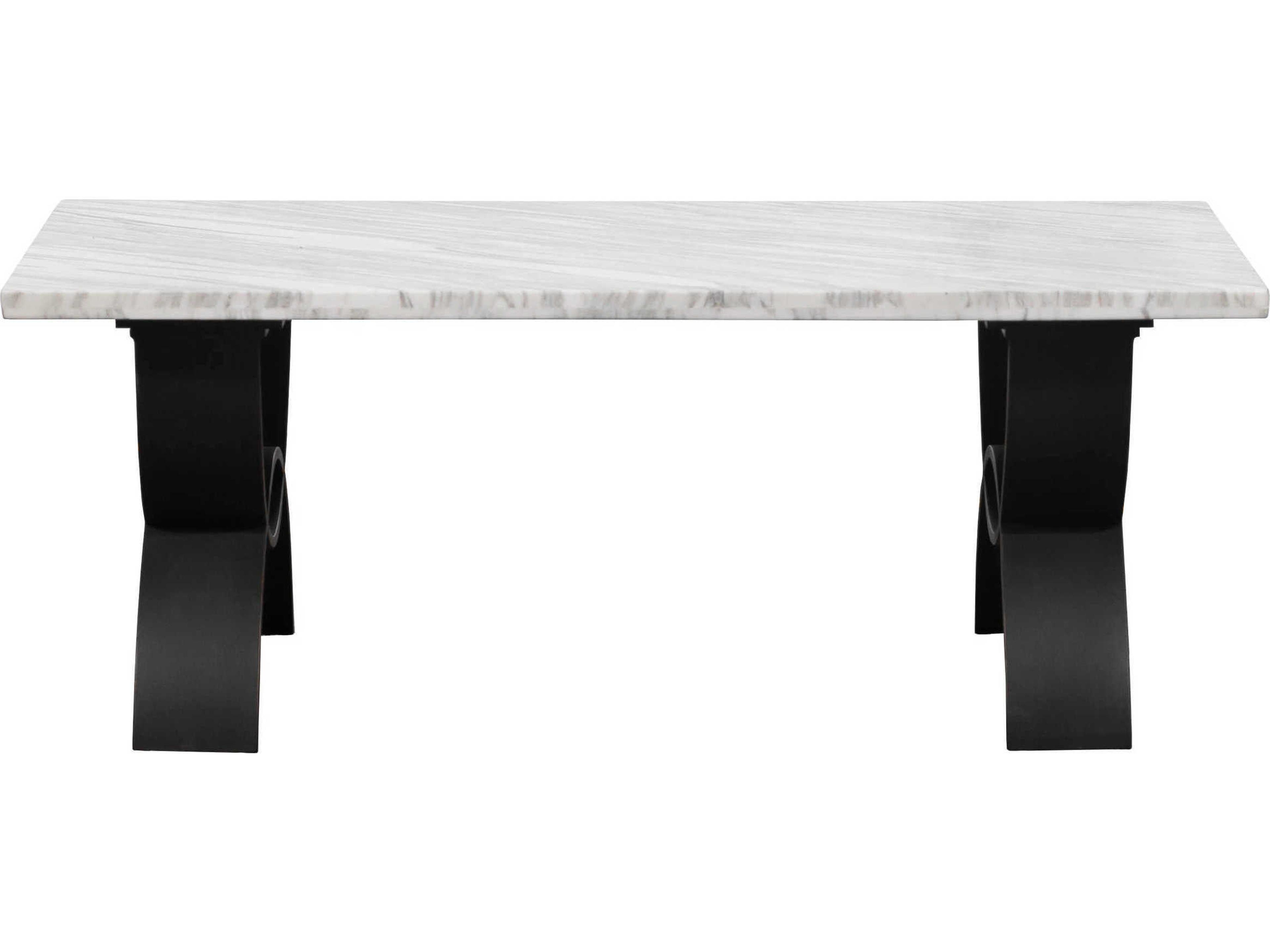 Fairfield Chair Libby Langdon Rectangular Calcutta Marble Dark Bronze Coffee Table