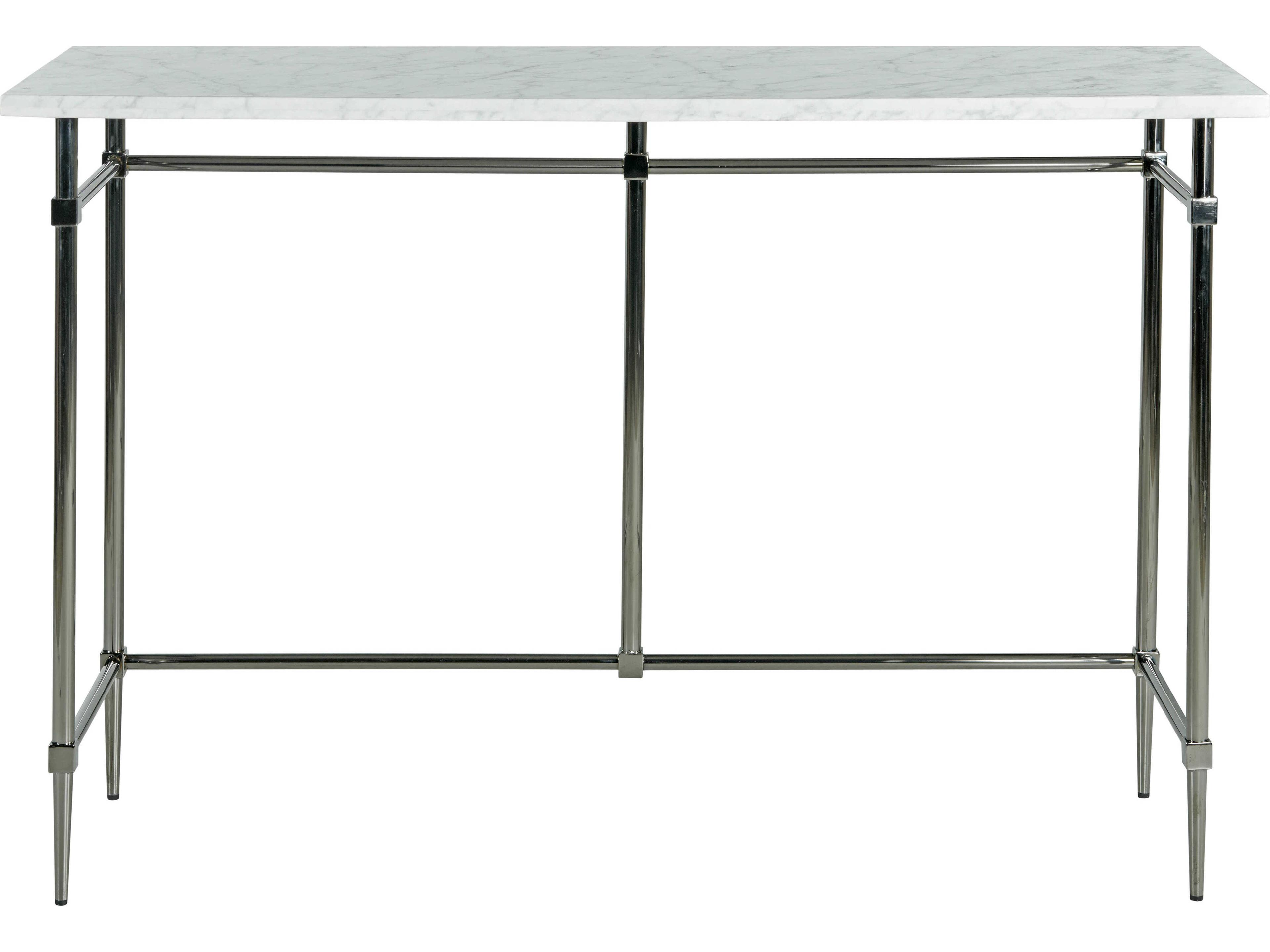 Fairfield Chair Libby Langdon Rectangular Marble Nickel Console Table