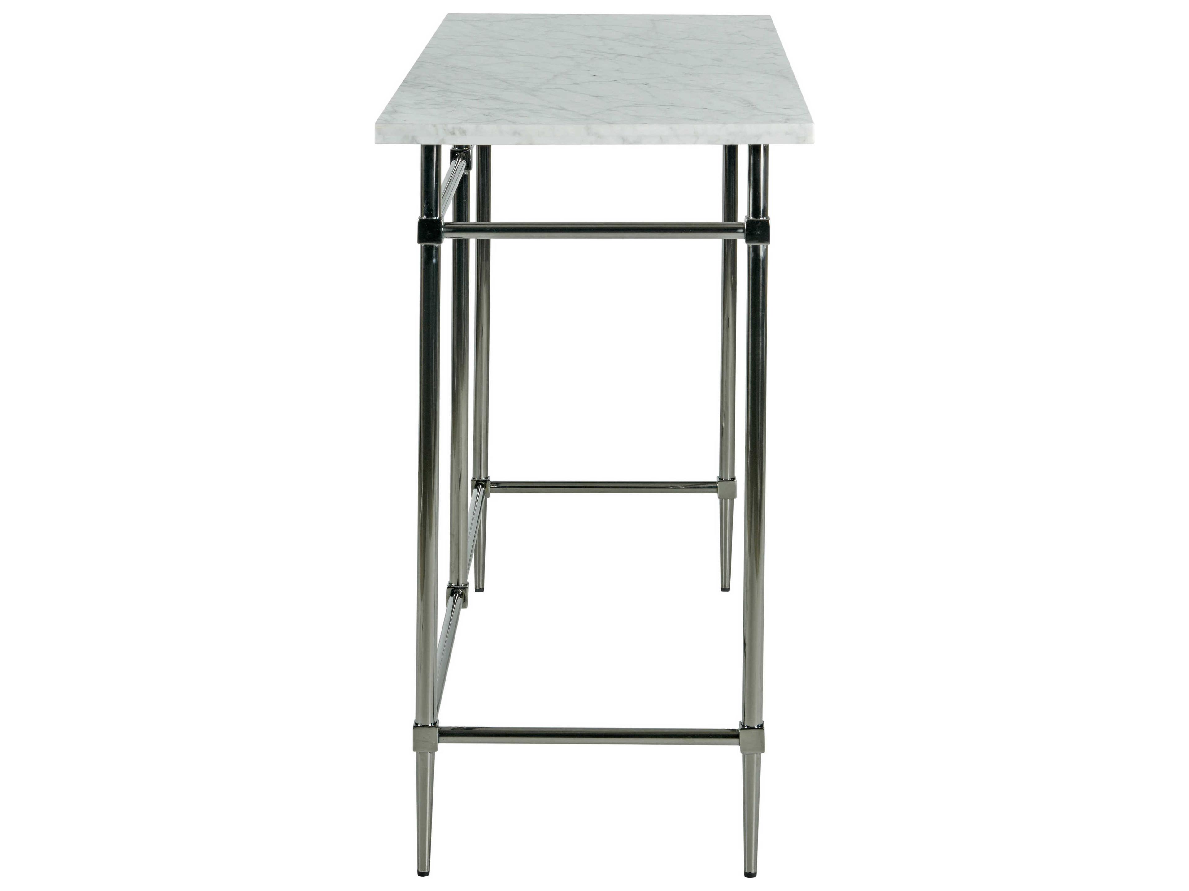Fairfield Chair Libby Langdon Rectangular Marble Nickel Console Table