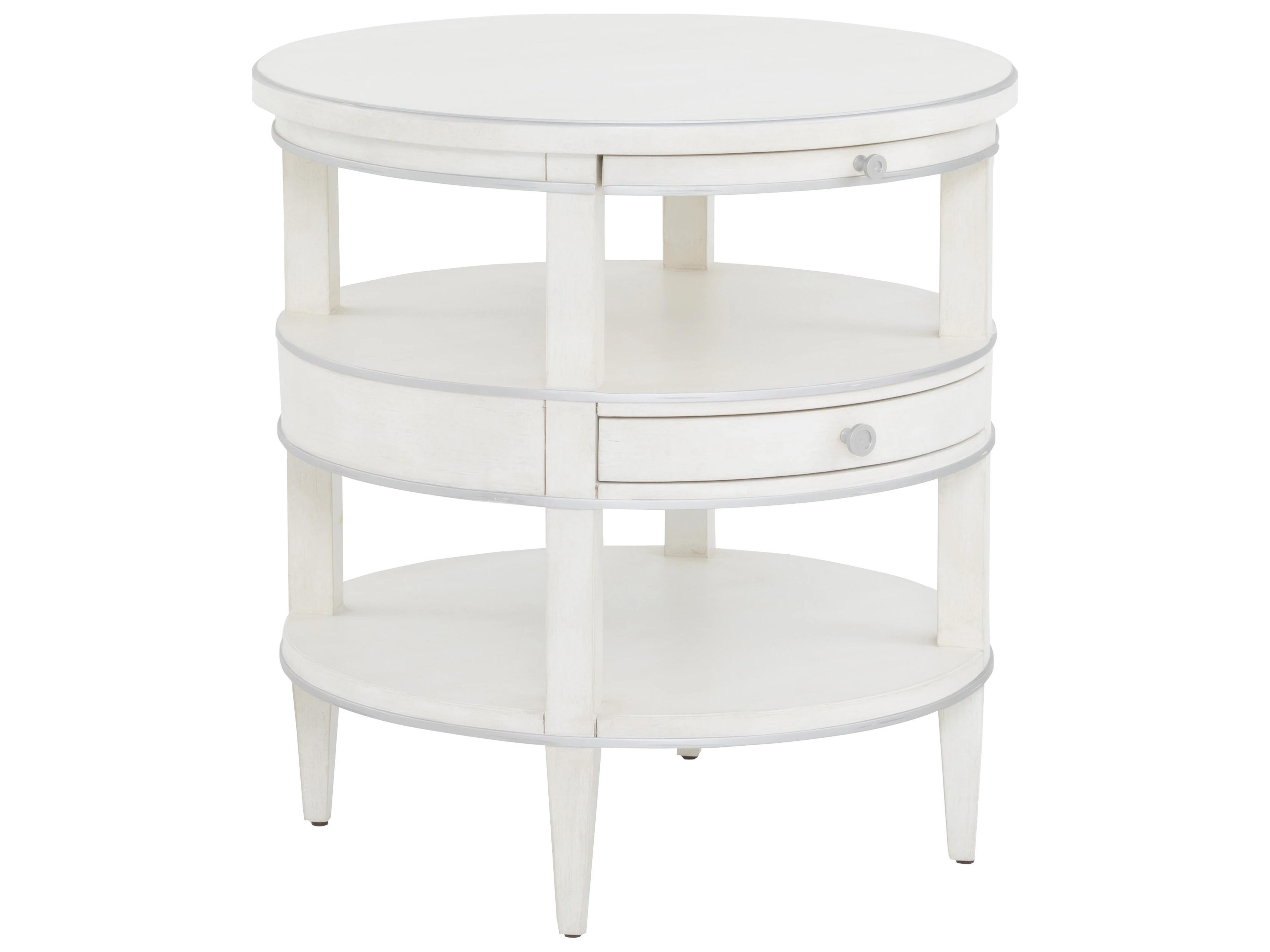 Camille Round Wood End Table