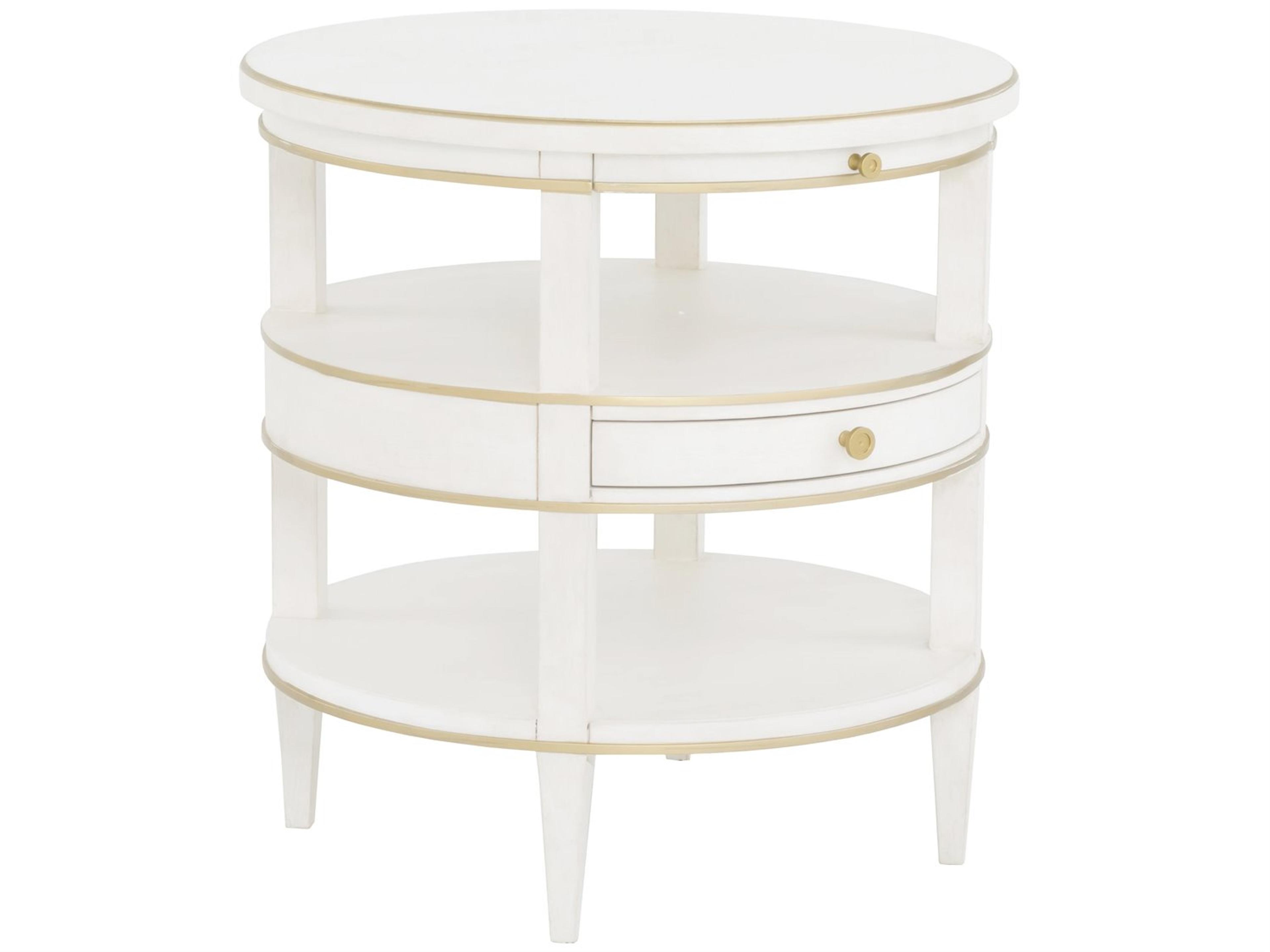 Camille Round Wood End Table