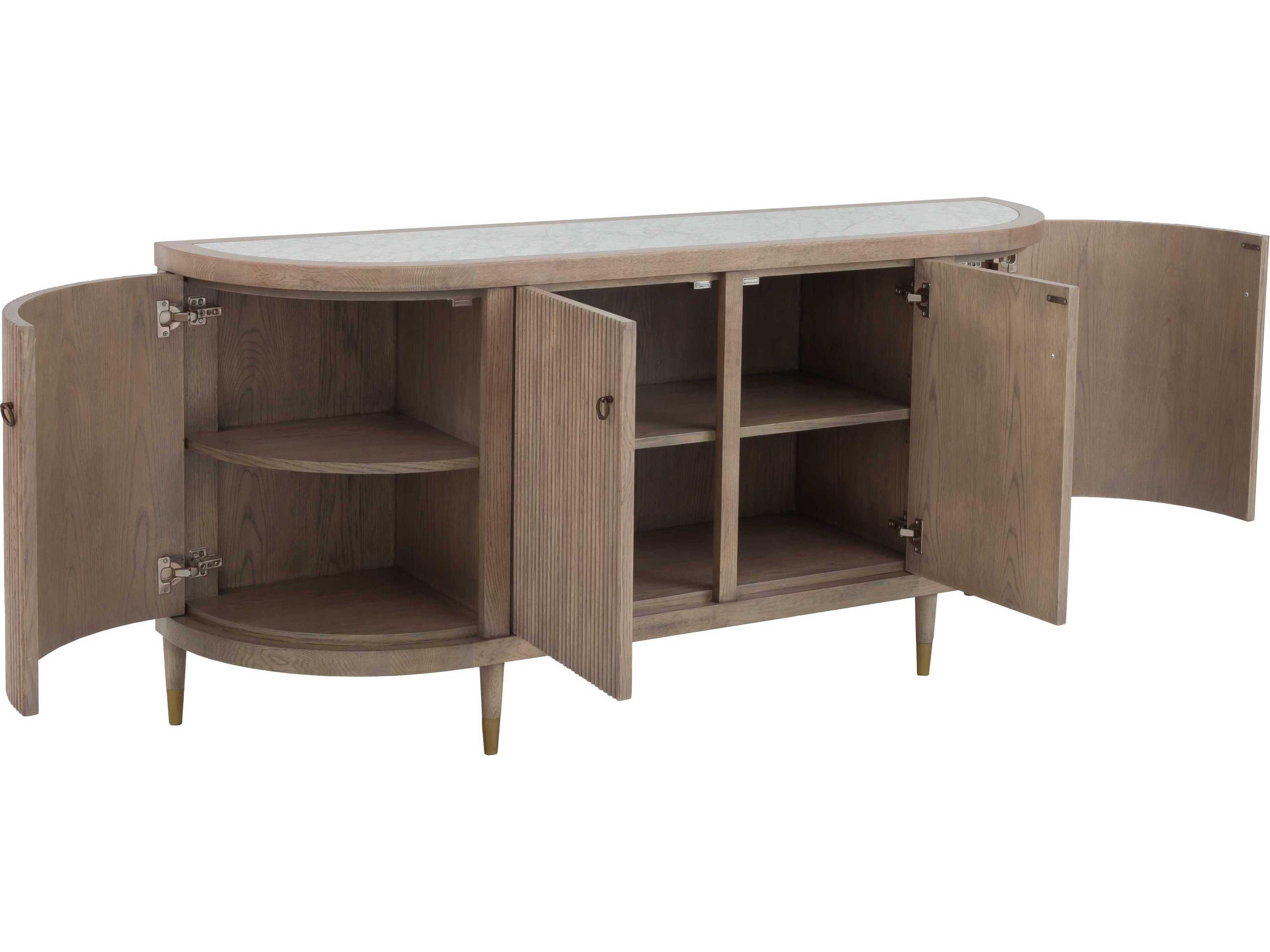 Fairfield Chair Everett 72" Oak Wood Biscotti Credenza