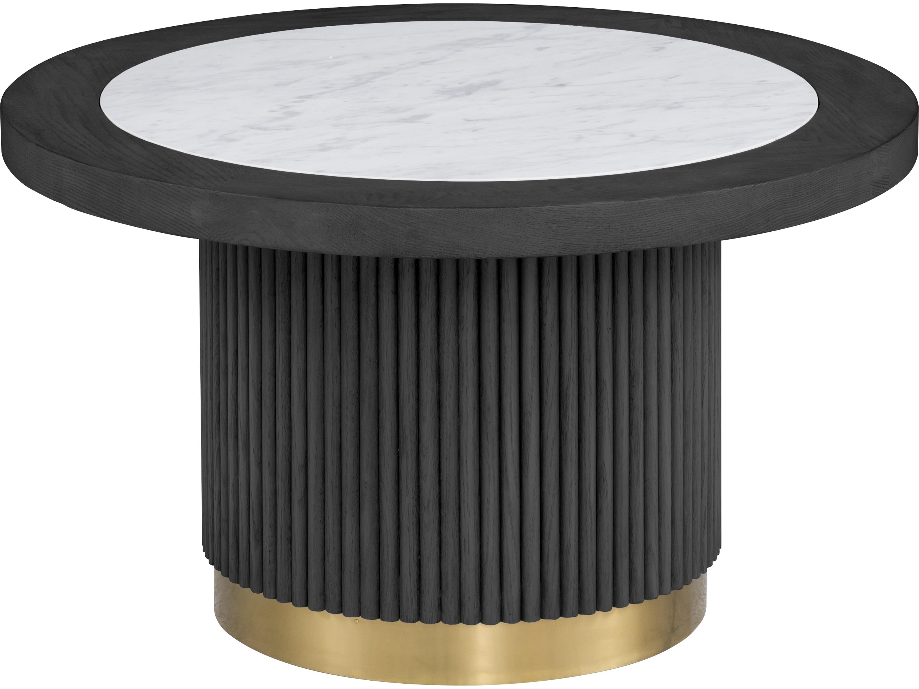 Everettmonogram Round Marble Coffee Table