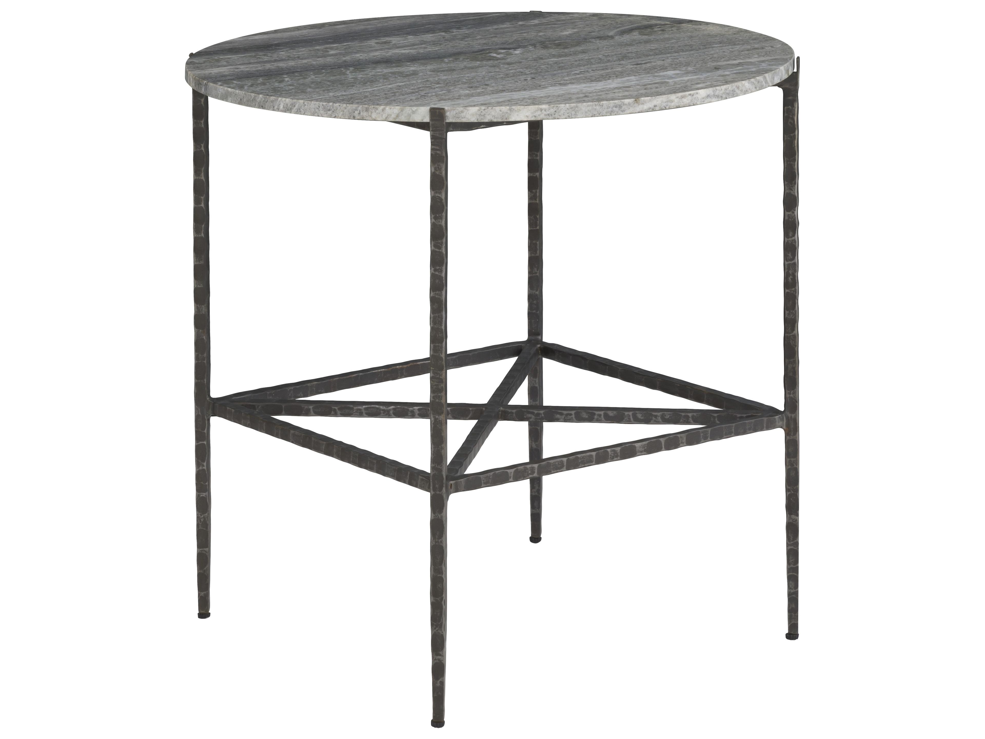 Sundries Round Marble End Table