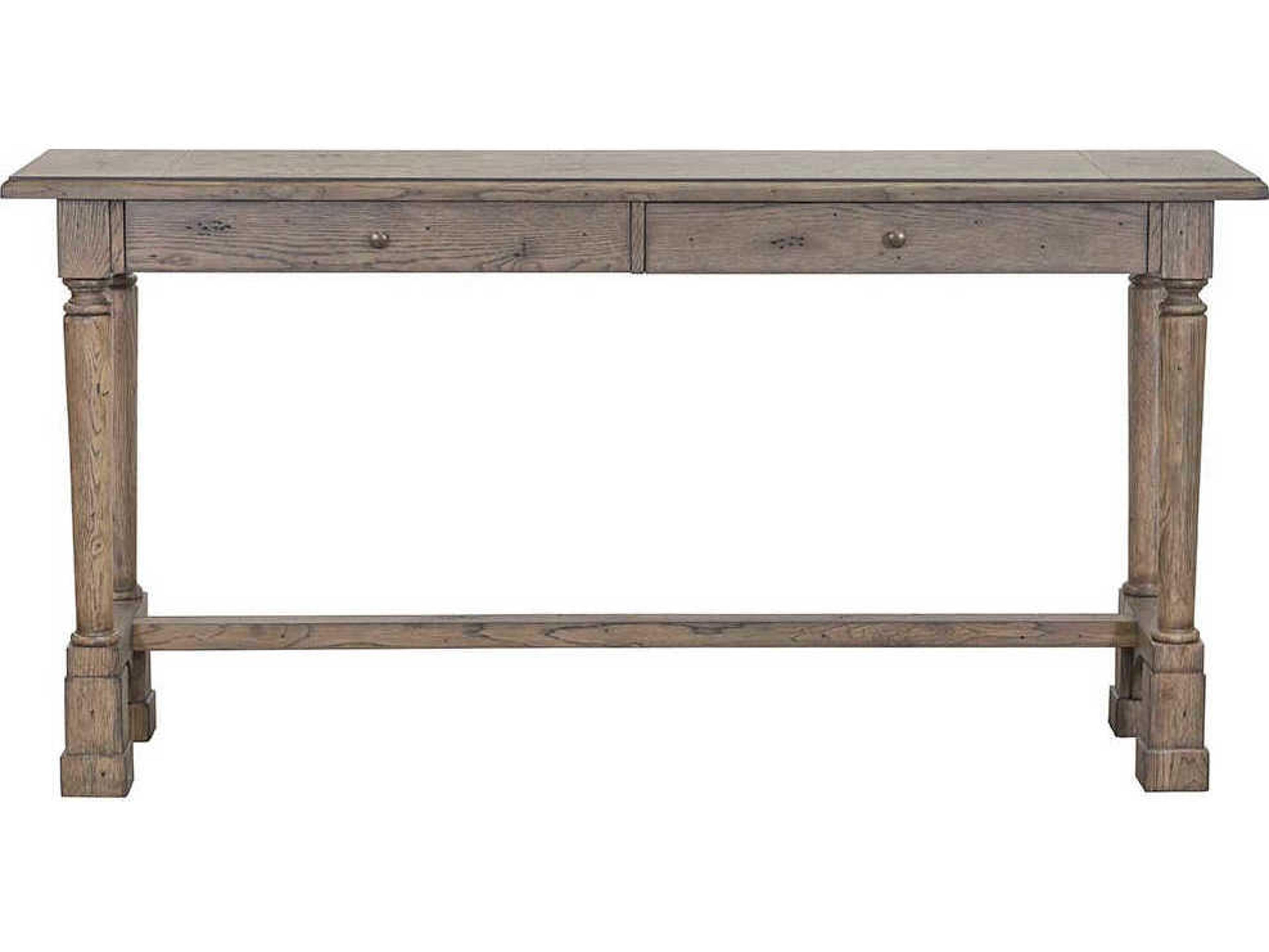 Fairfield Chair Arcadian Rectangular Wood Burnished Oak Console Table