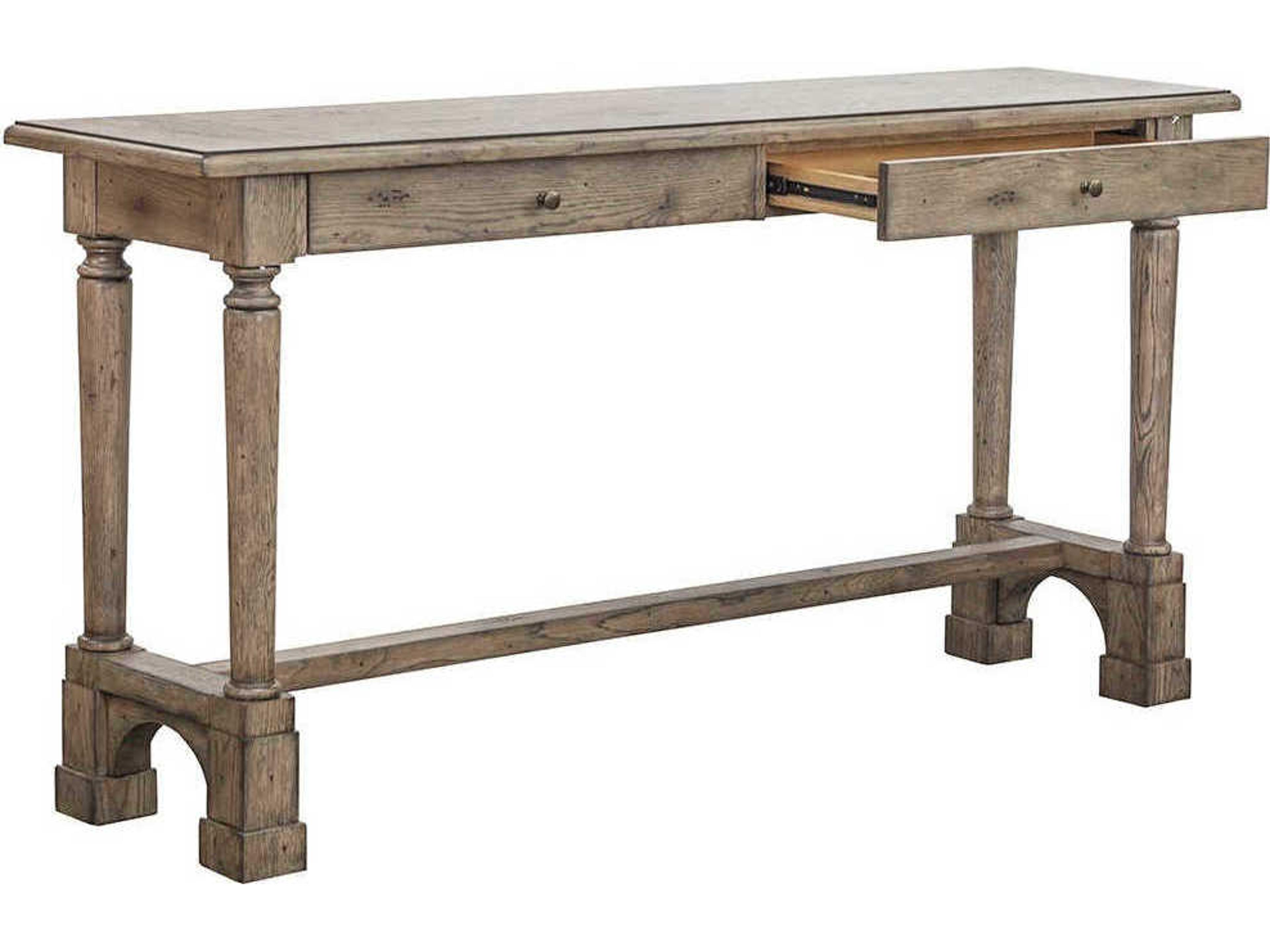 Fairfield Chair Arcadian Rectangular Wood Burnished Oak Console Table