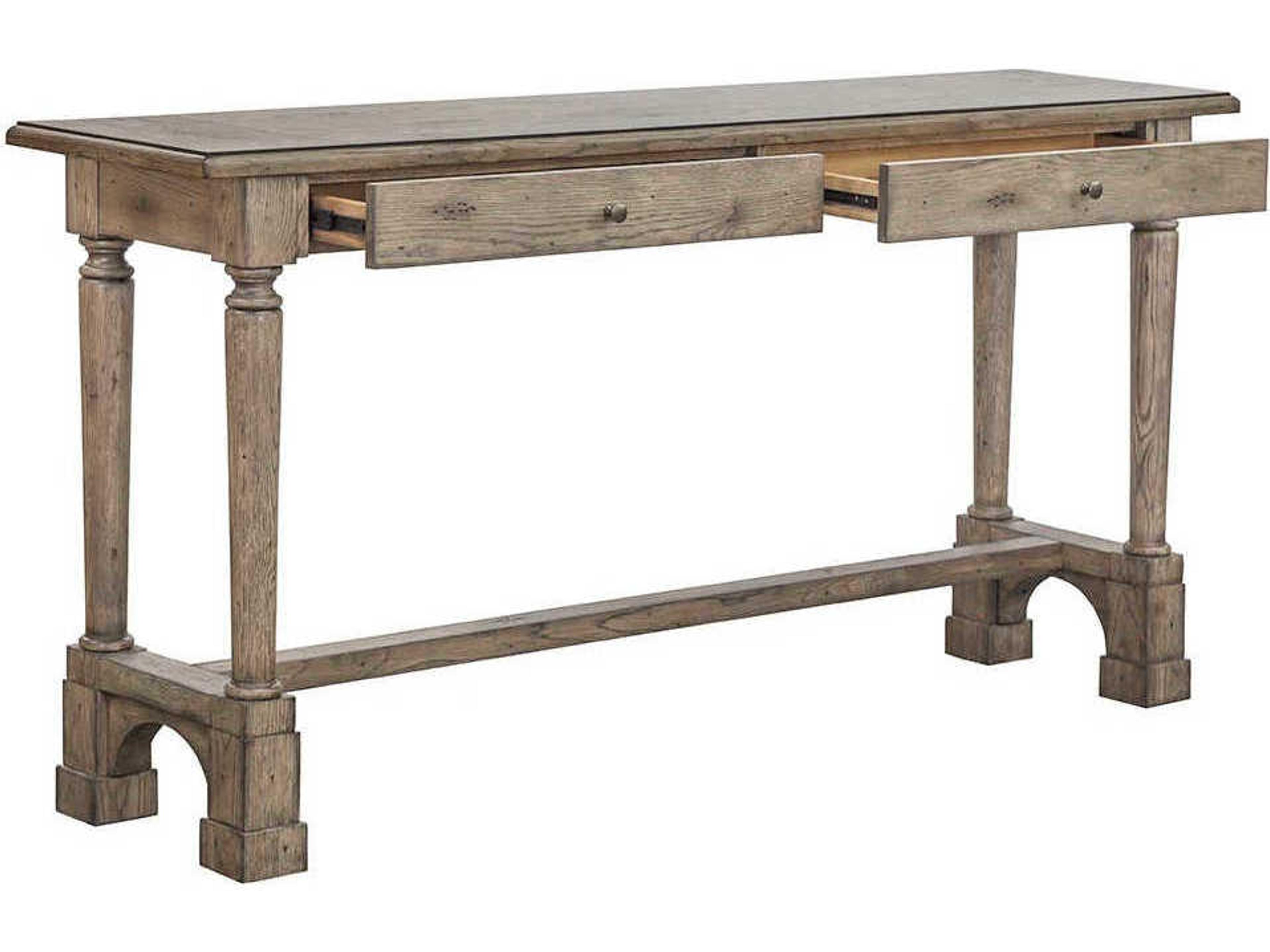 Fairfield Chair Arcadian Rectangular Wood Burnished Oak Console Table