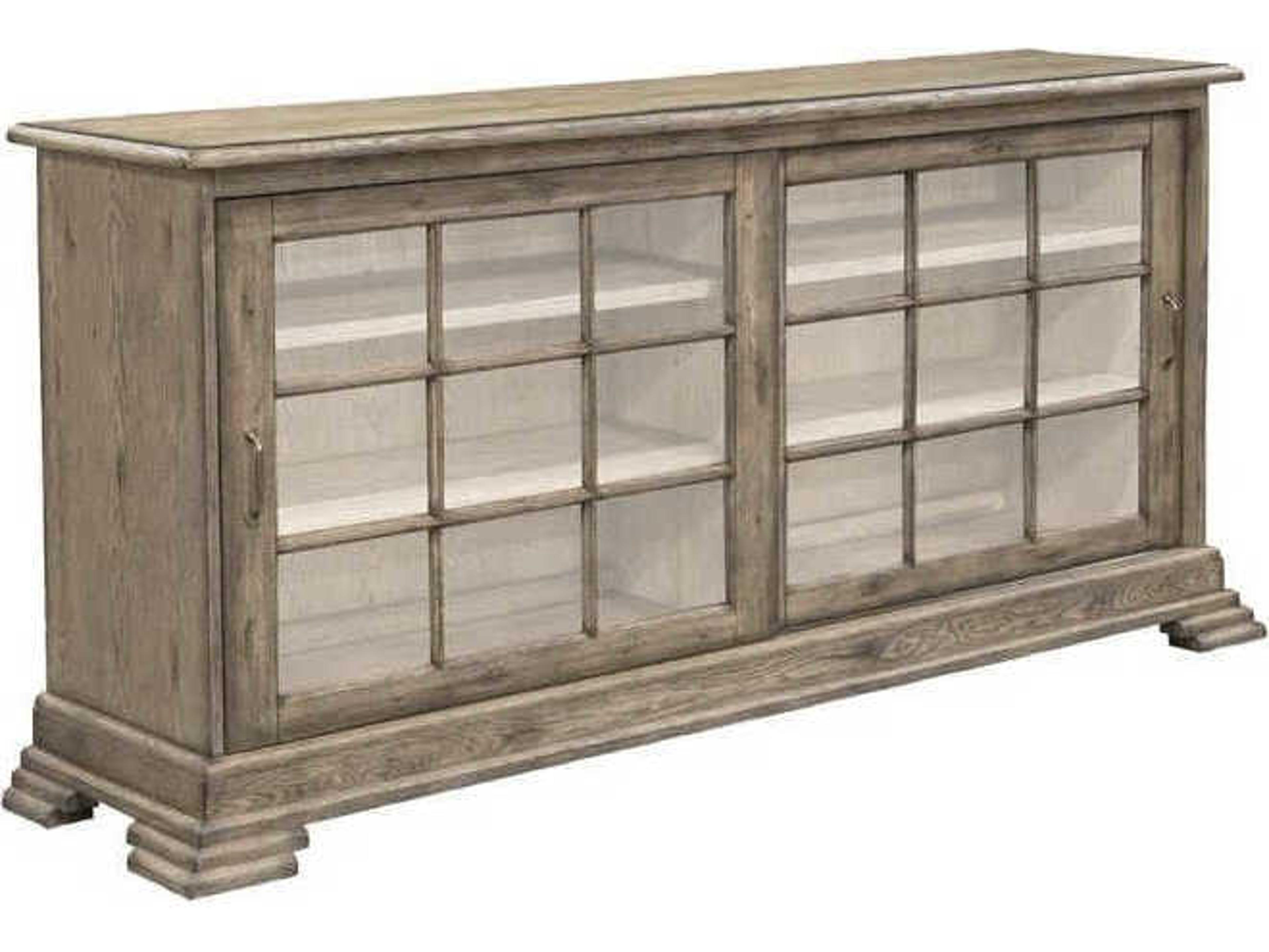 Fairfield Chair Arcadian 78" Oak Wood Burnished Credenza Sideboard