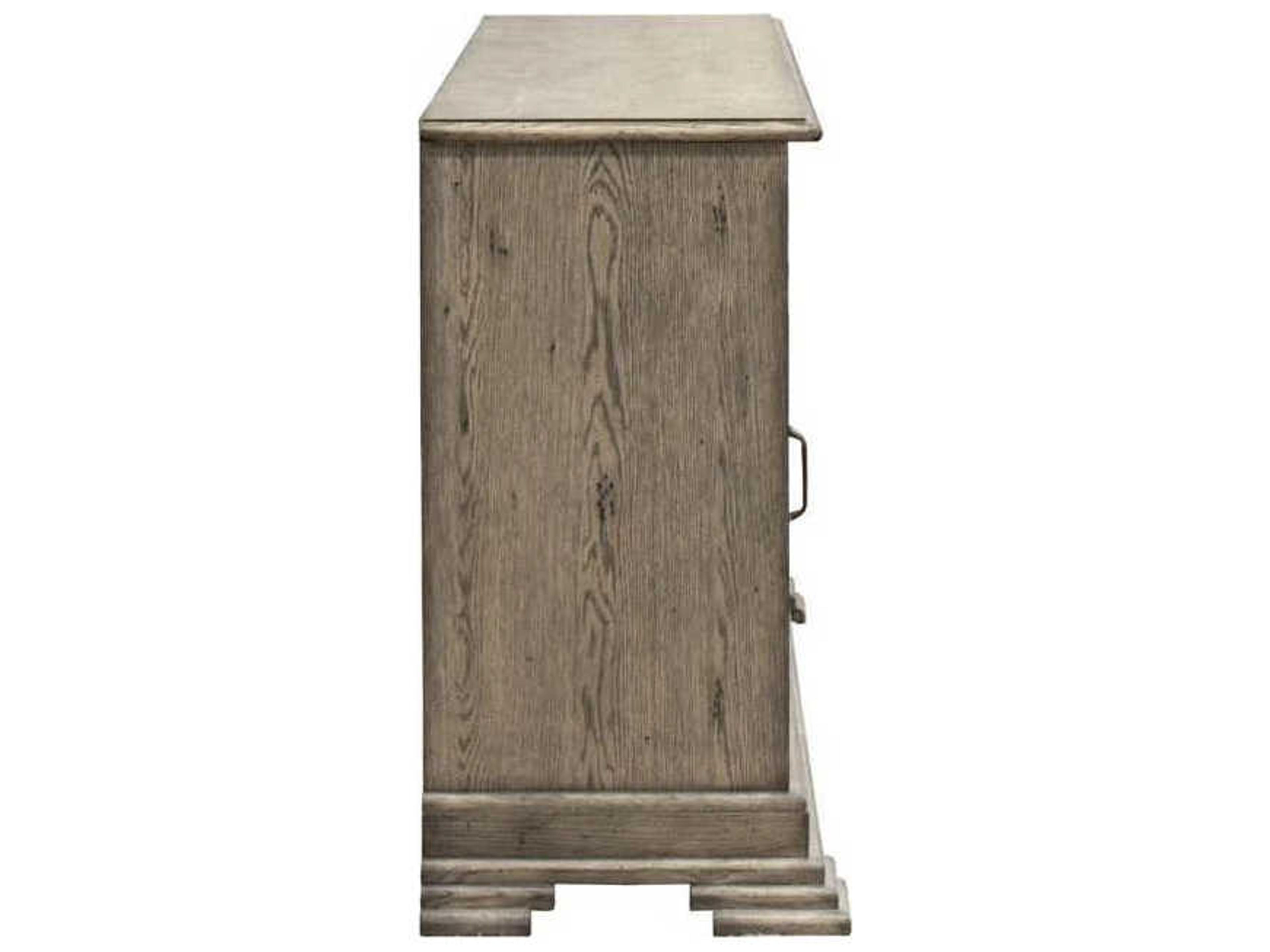 Fairfield Chair Arcadian 78" Oak Wood Burnished Credenza Sideboard