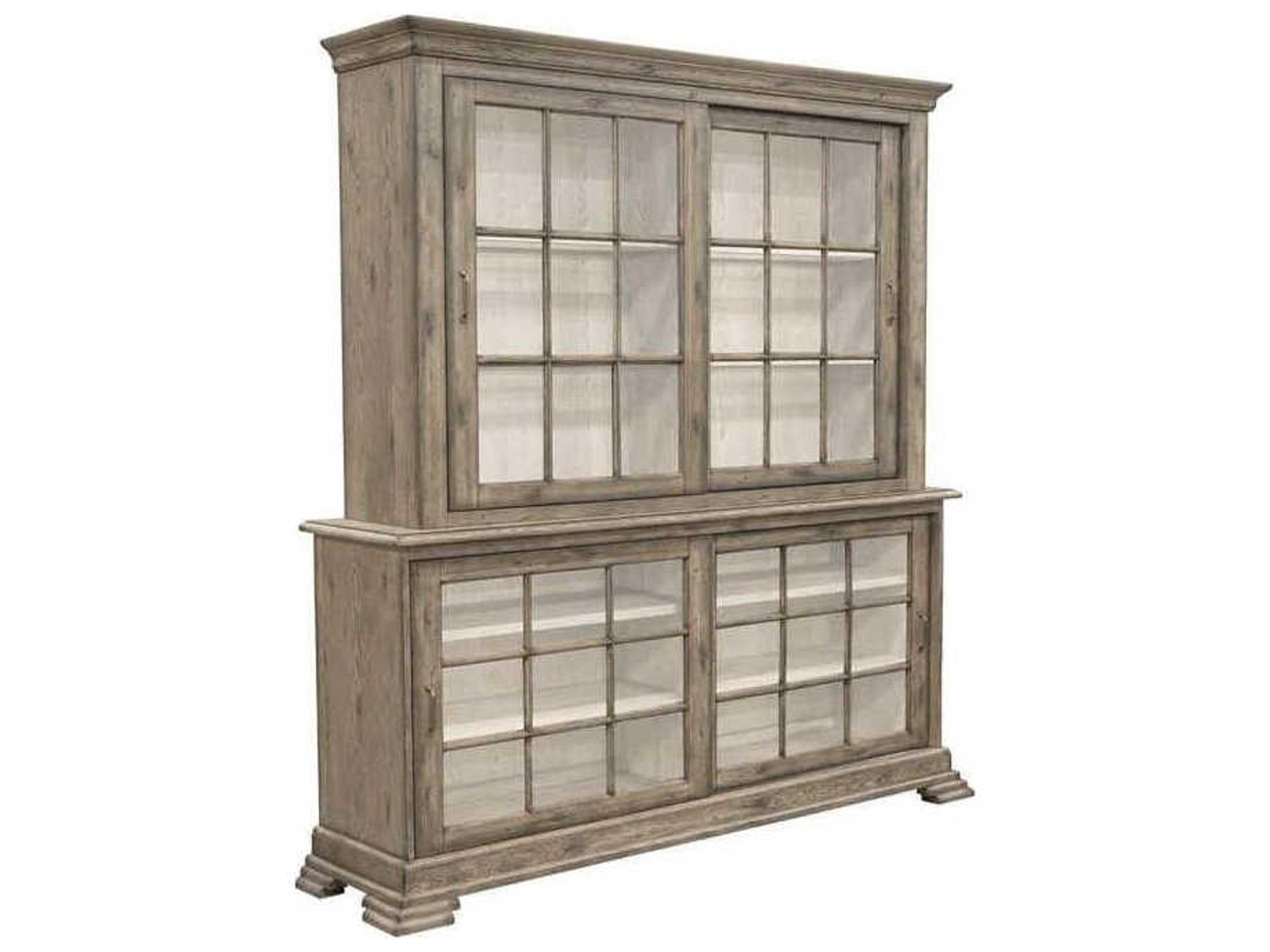 Fairfield Chair Arcadian 78" Oak Wood Burnished Credenza Sideboard