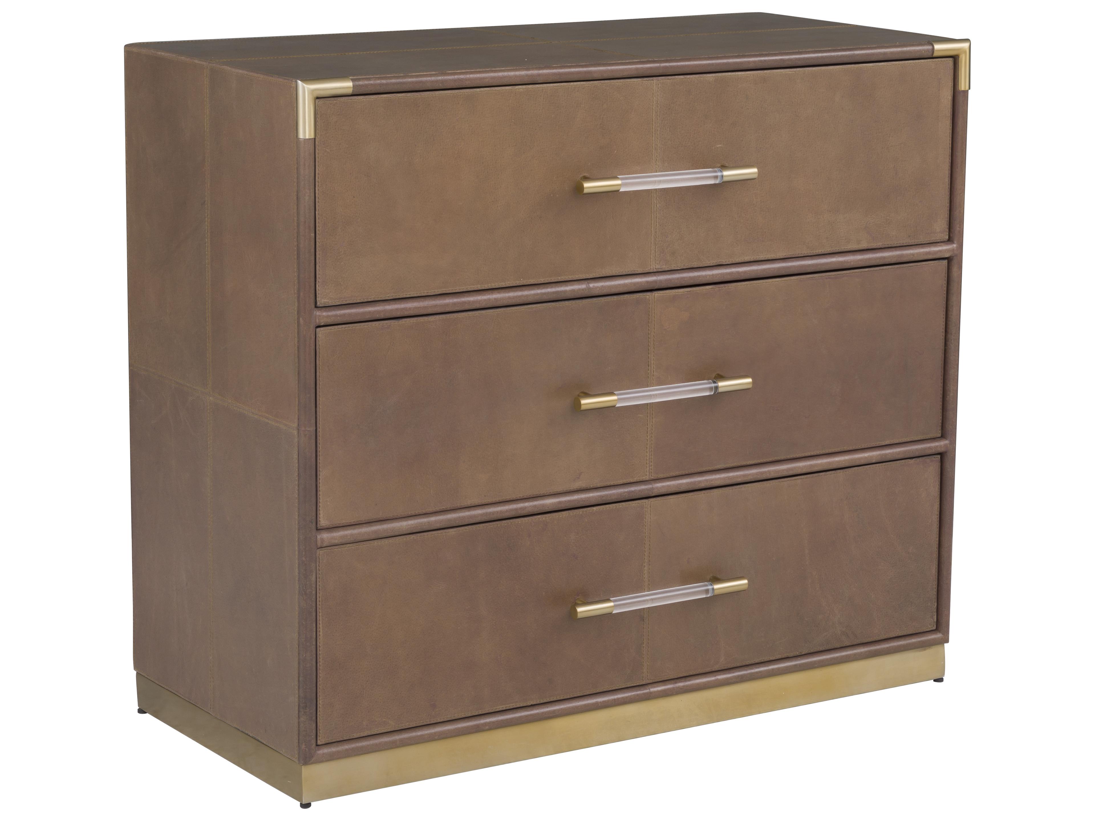 Dimitri 3-Drawers Brown Dresser