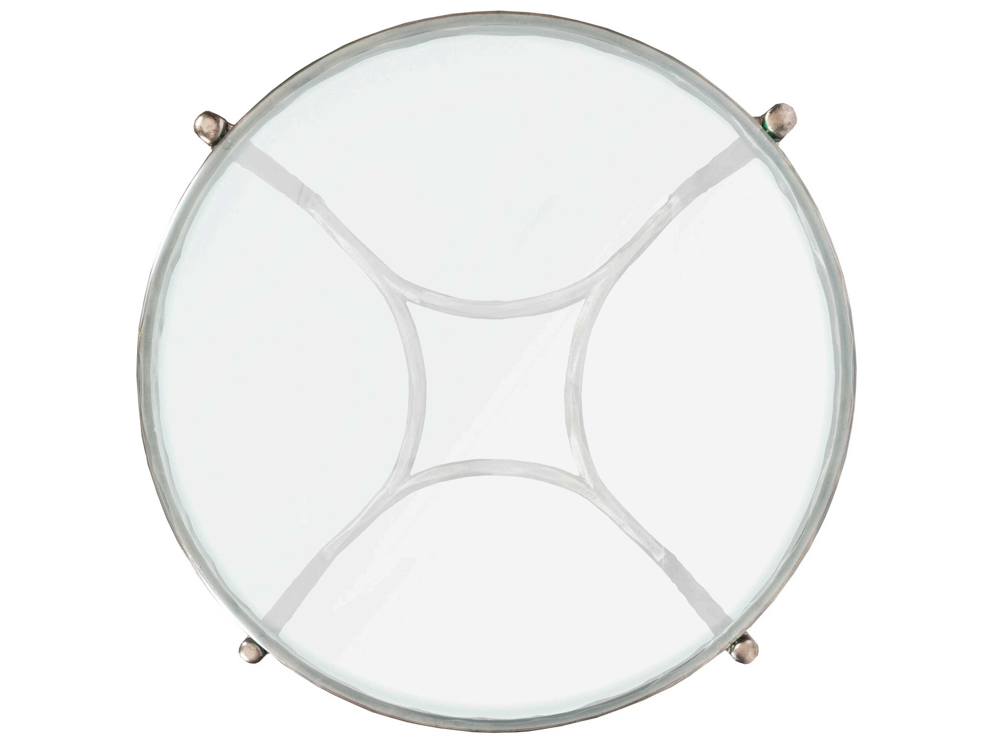 Fairfield Chair Monier Round Glass Antique Gold End Table