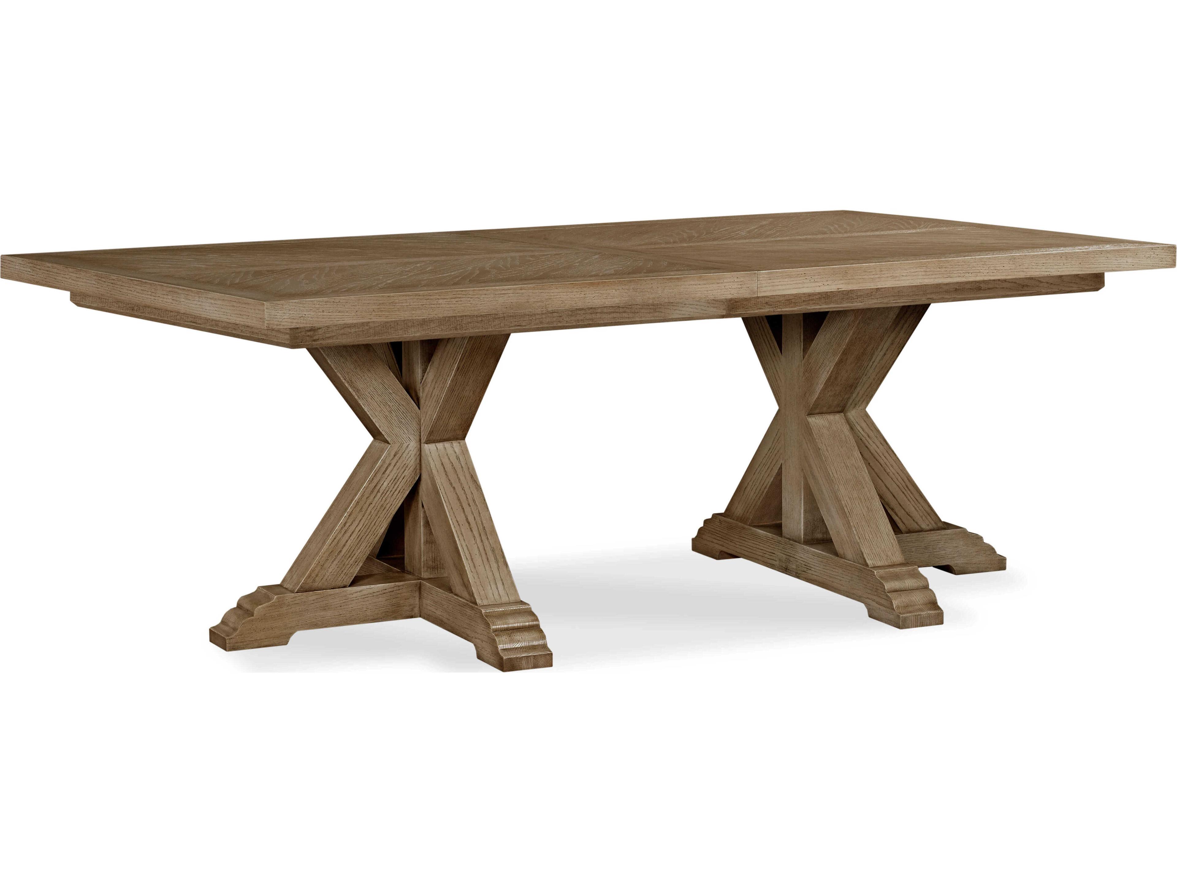 Monogram Rectangular Wood French Oak Dining Table