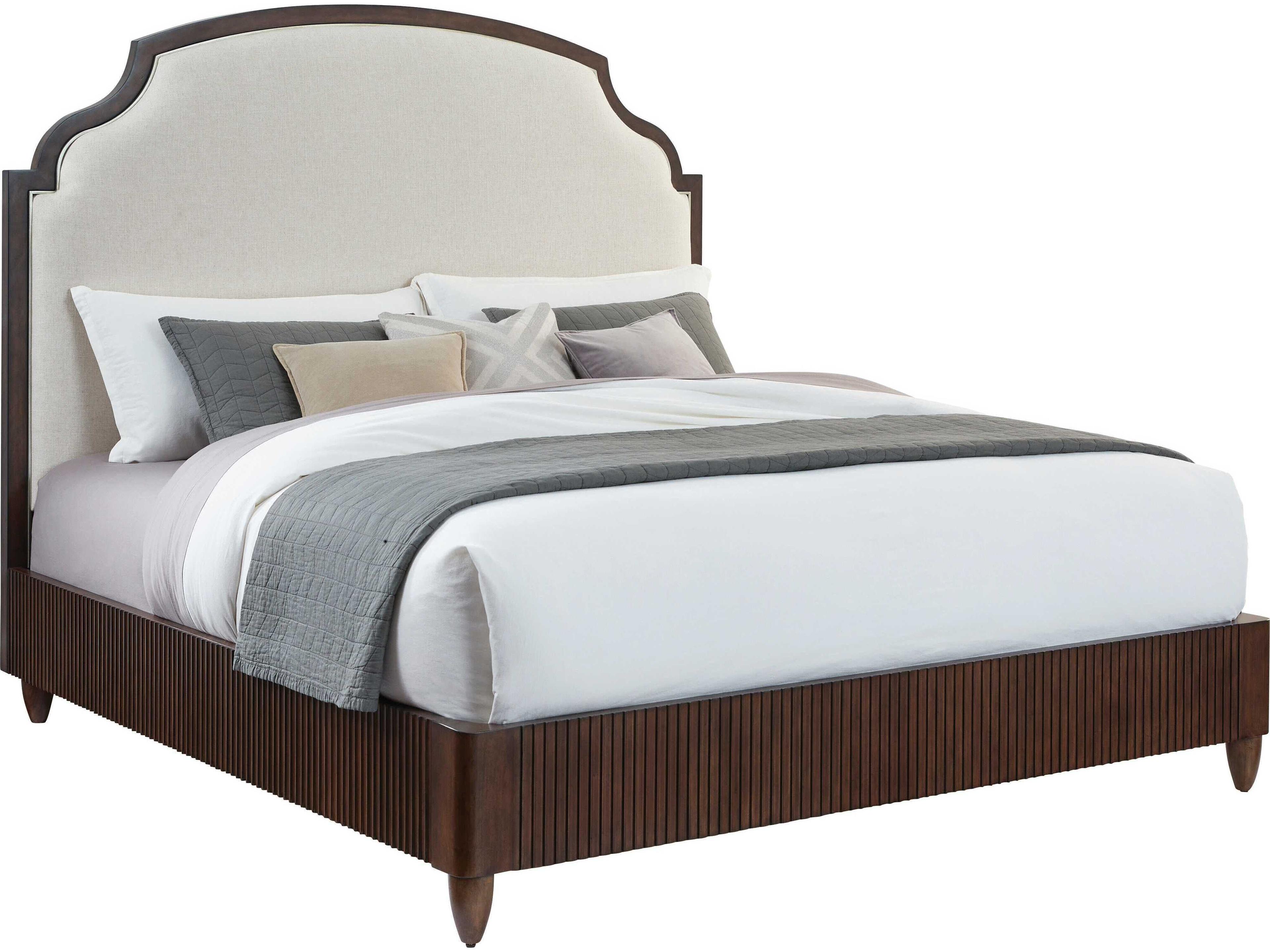 West Camden Tahitian Pearl Beige Walnut Wood King Platform Bed