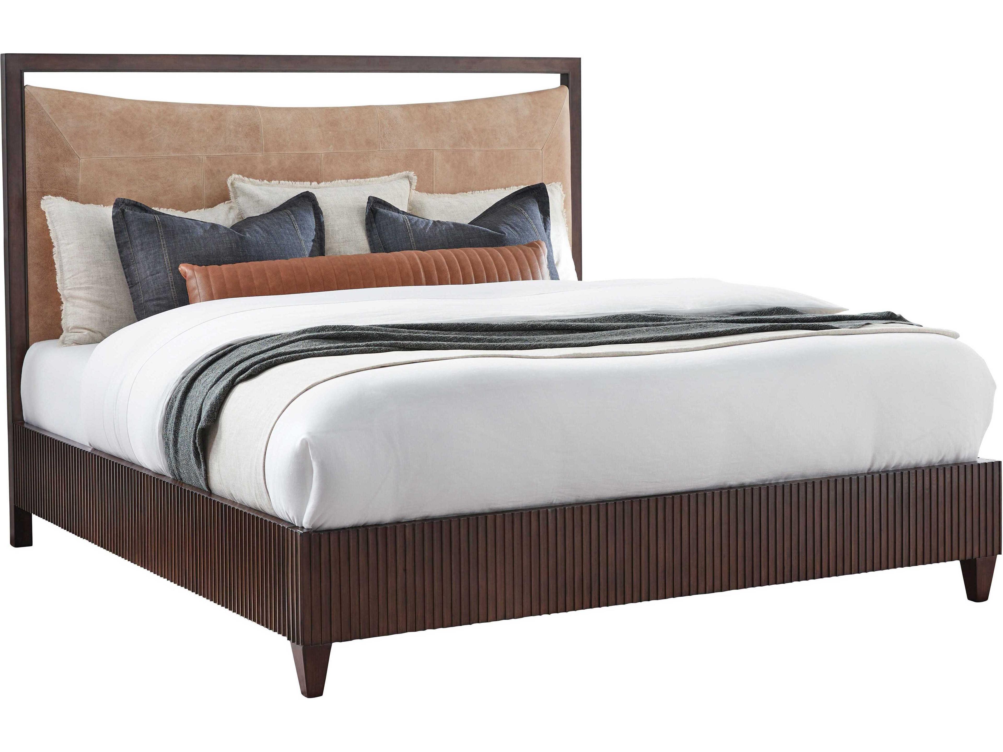 West Camden Tahitian Pearl Brown Walnut Wood King Platform Bed