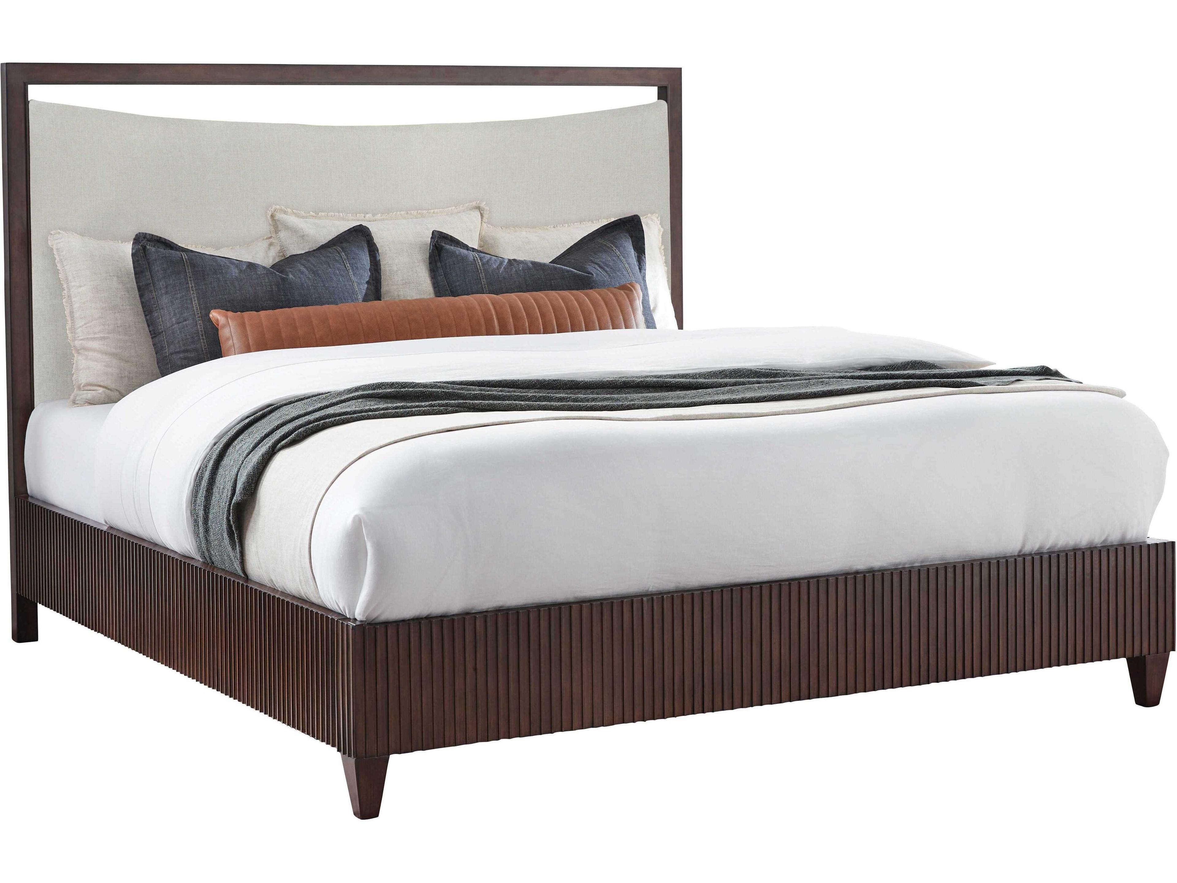 West Camden Tahitian Pearl White Walnut Wood King Platform Bed