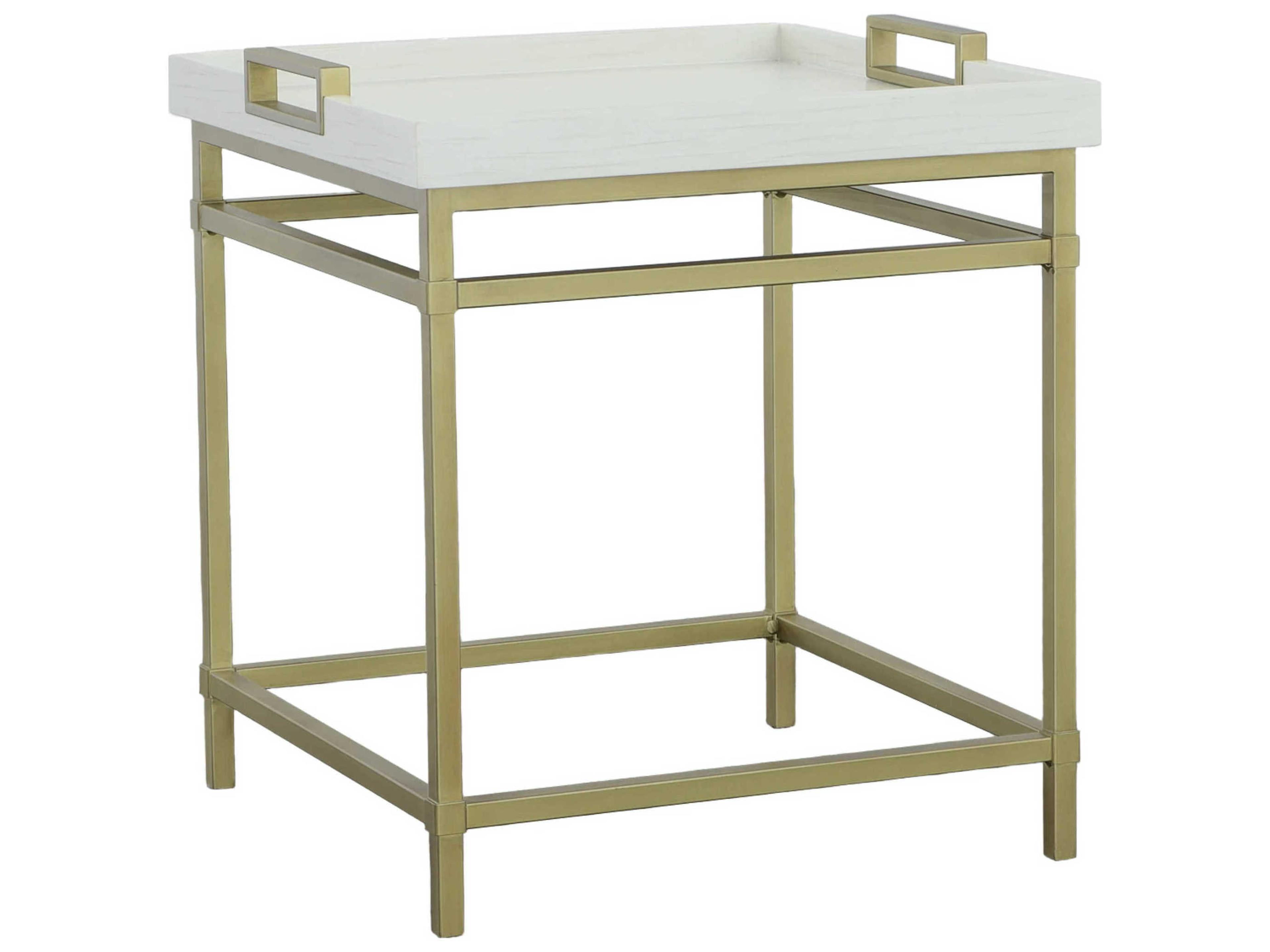 East Camden Square Wood Pearl End Table