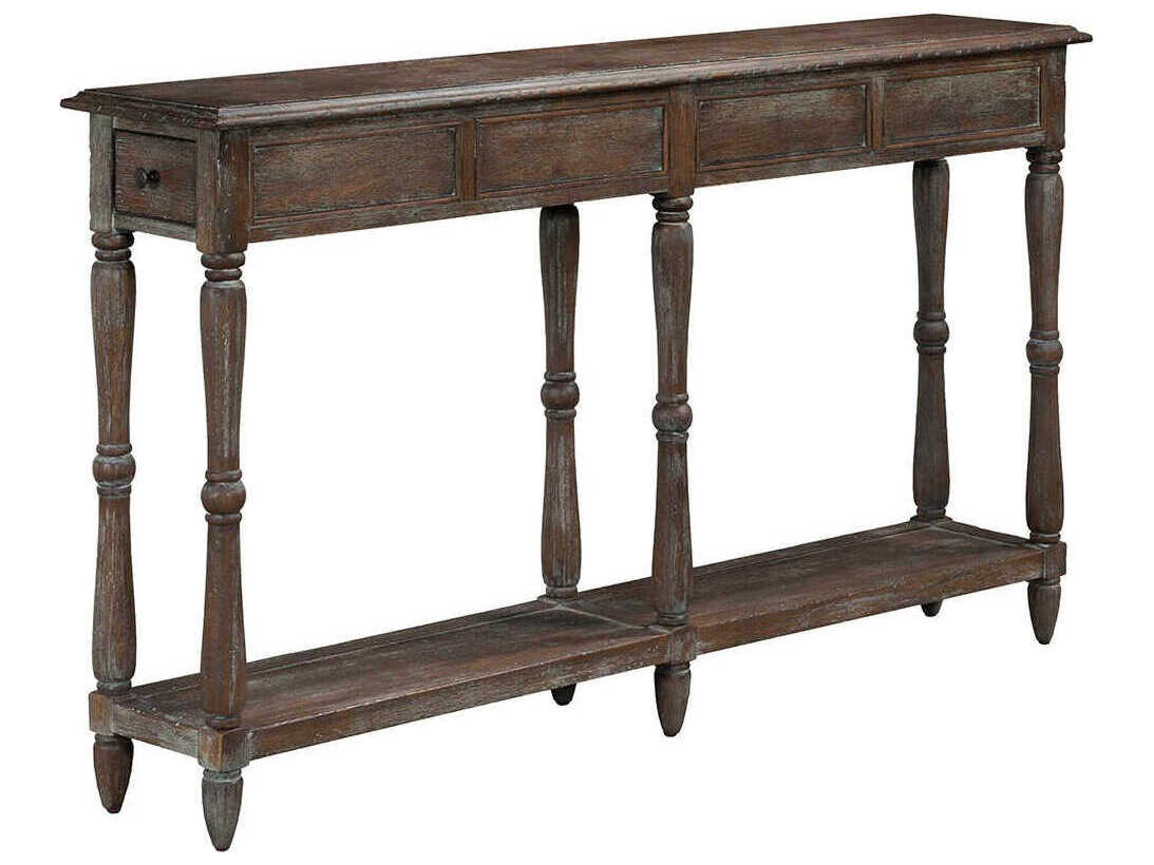 Rustique Rectangular Wood Console Table