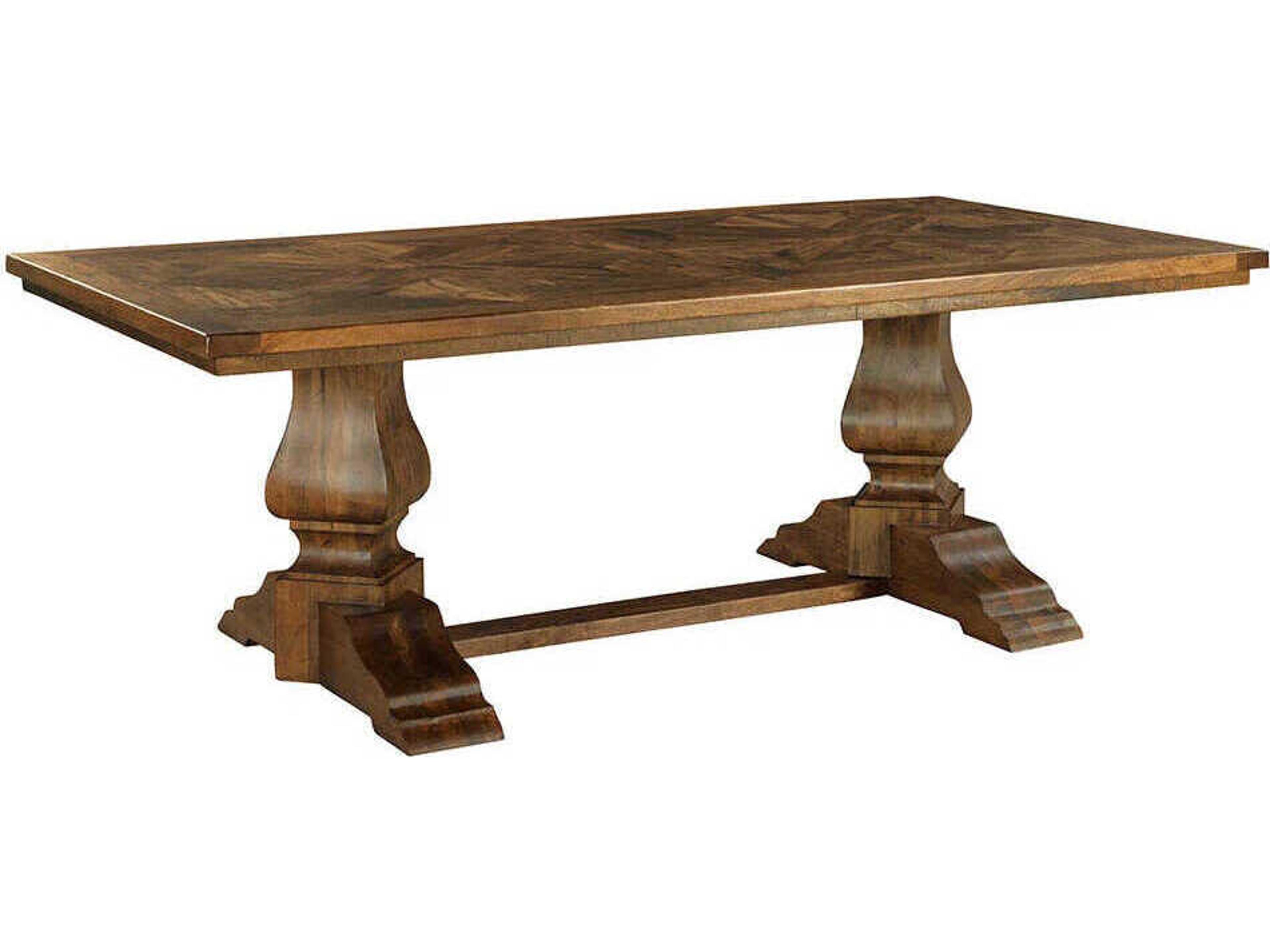 St Florian Rectangular Wood Charred Ecru Dining Table