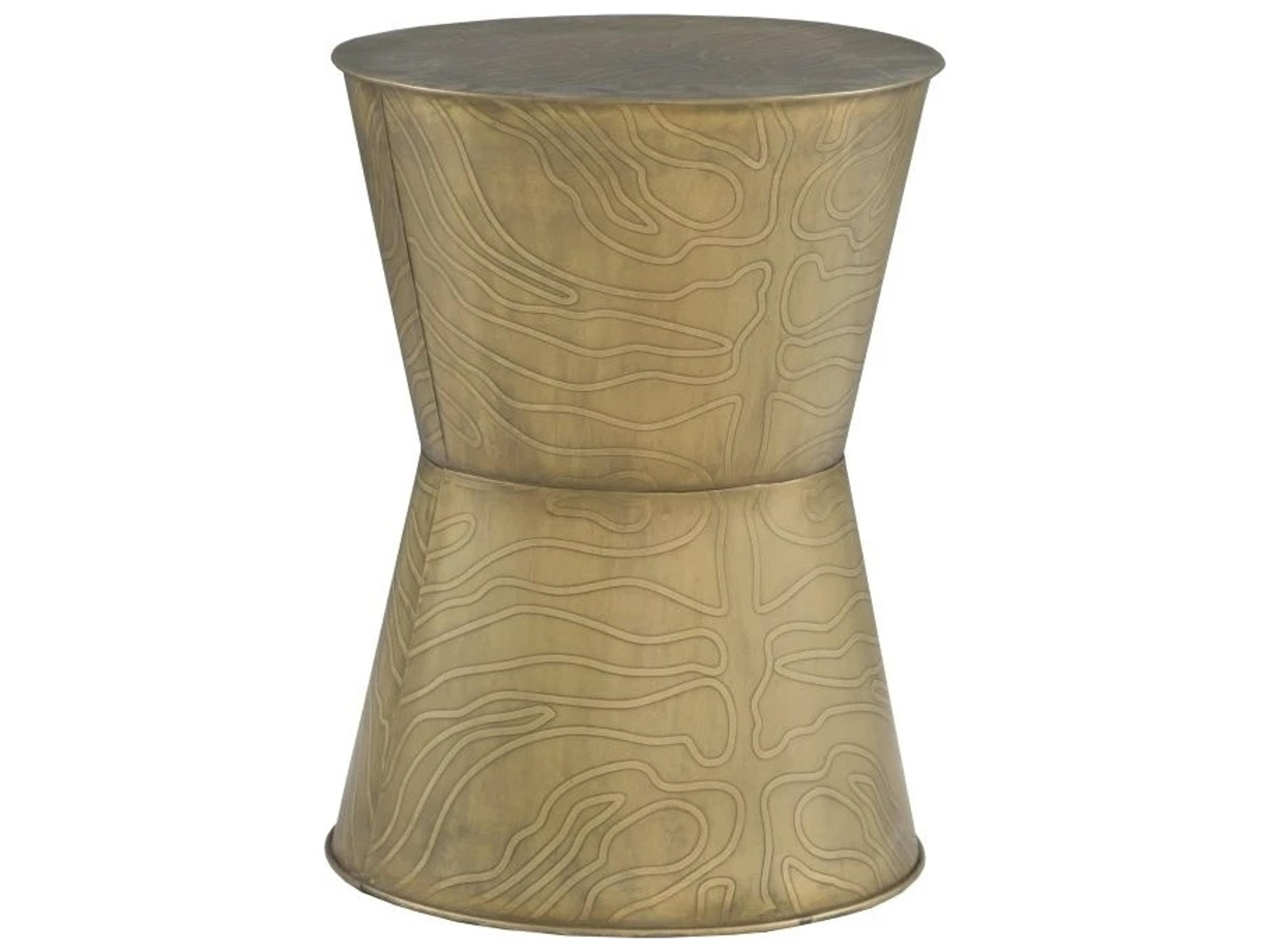 Sundries Round Metal End Table