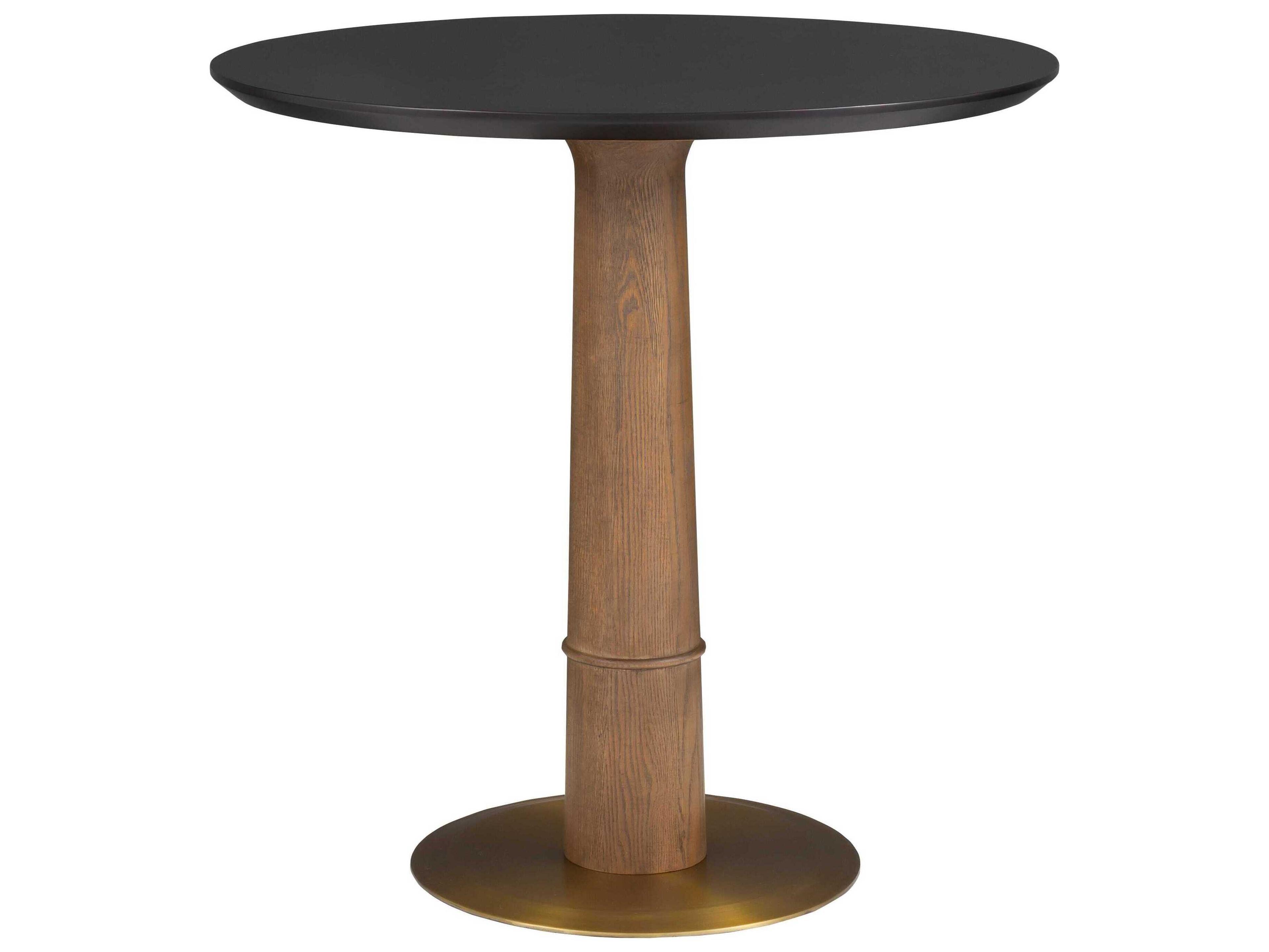 Provence Round Wood Sandstone Midnight Dining Table