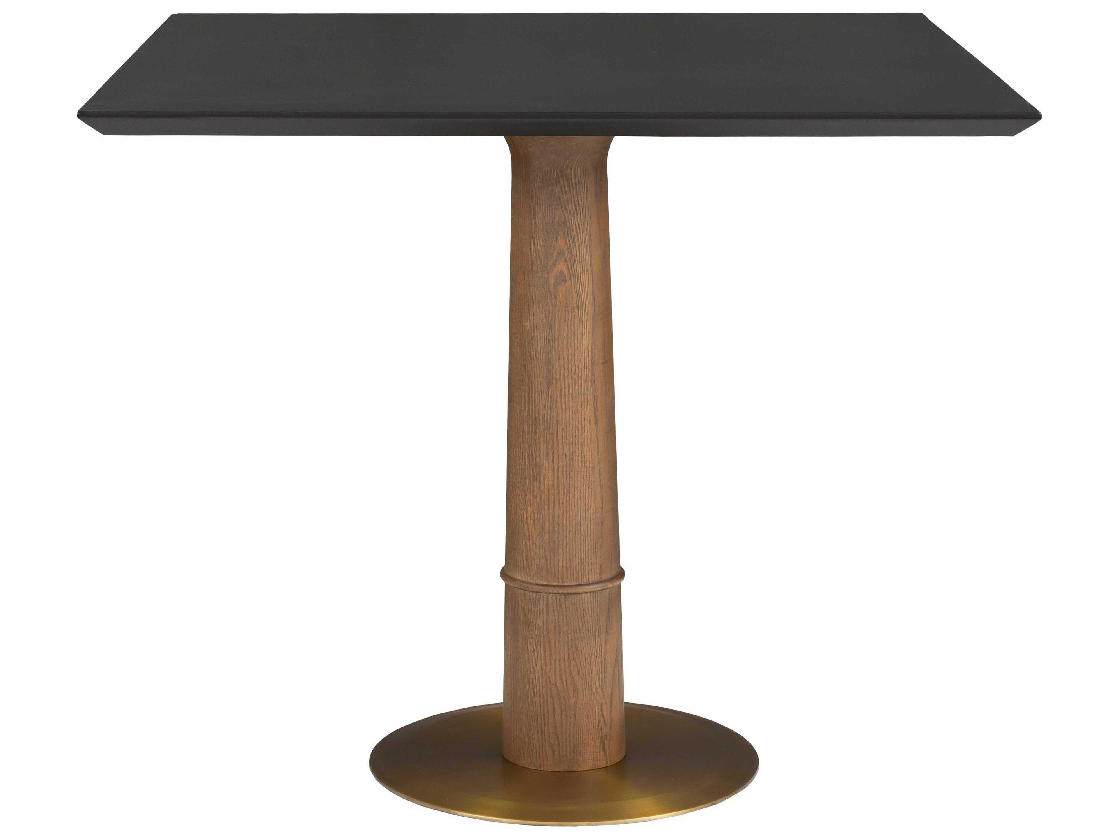 Provence Square Wood Sandstone Midnight Dining Table