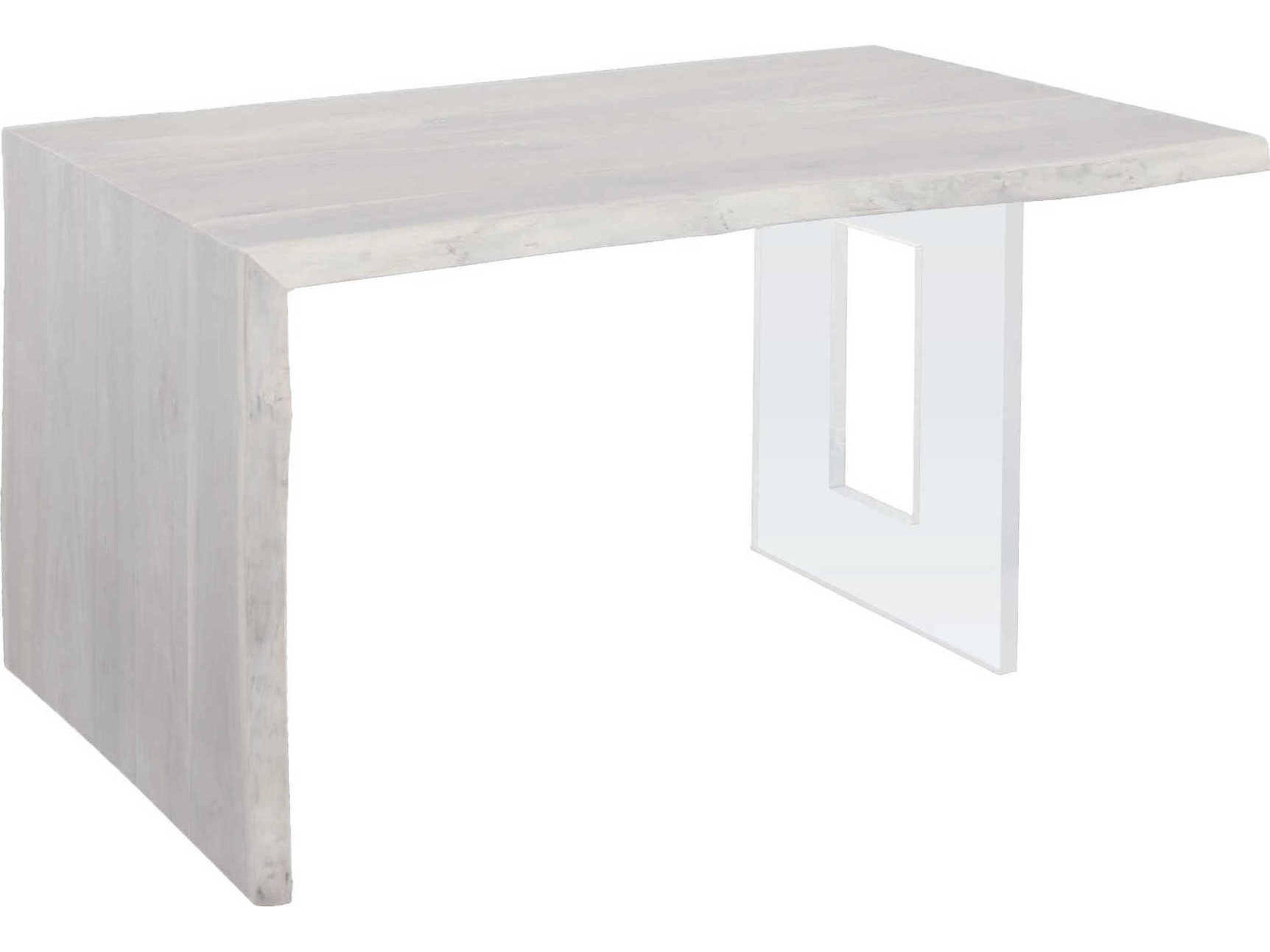 Live Edge Blonde Walnut Clear Wood Computer Desk