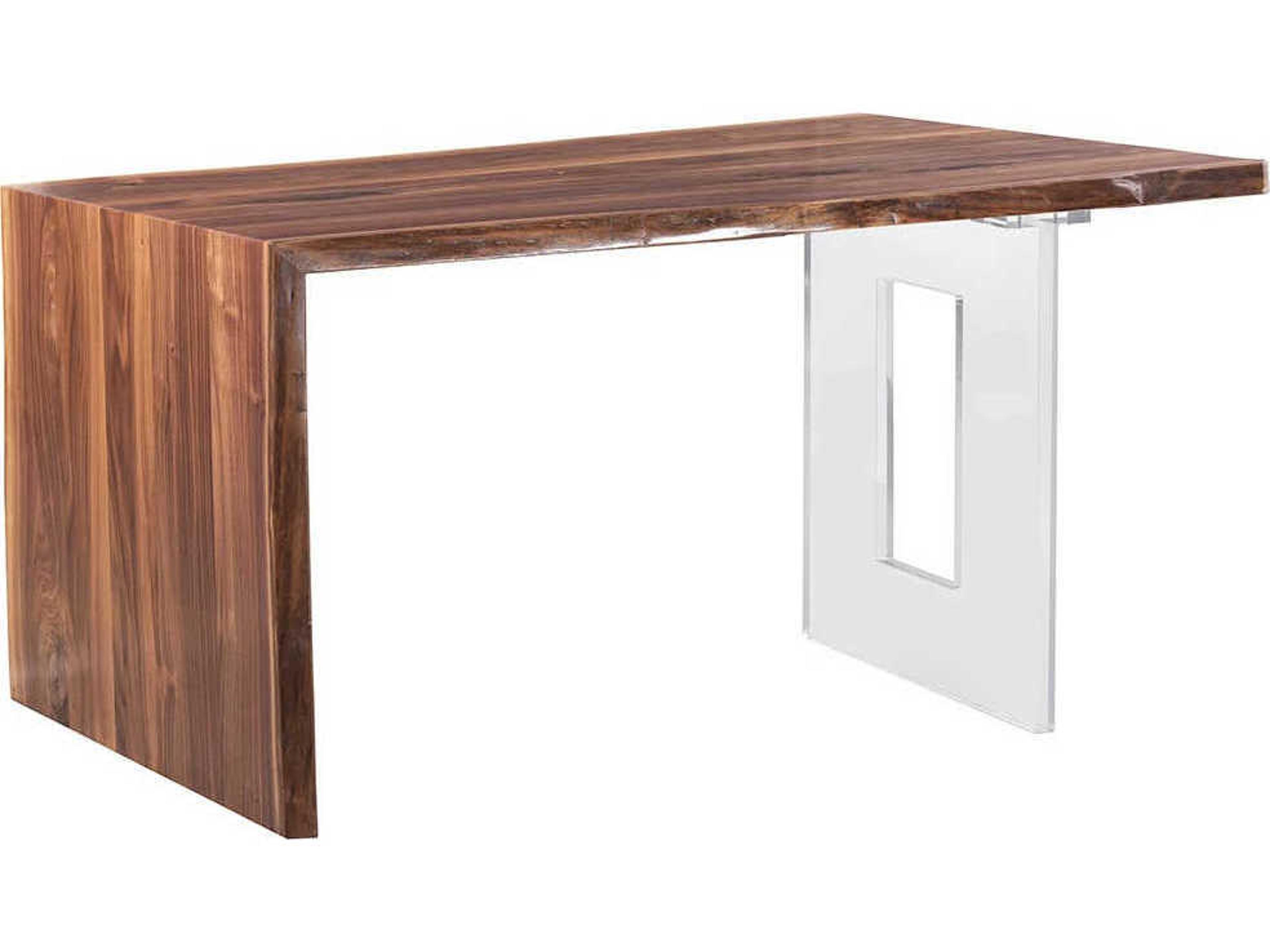 Live Edge Natural Clear Walnut Wood Computer Desk