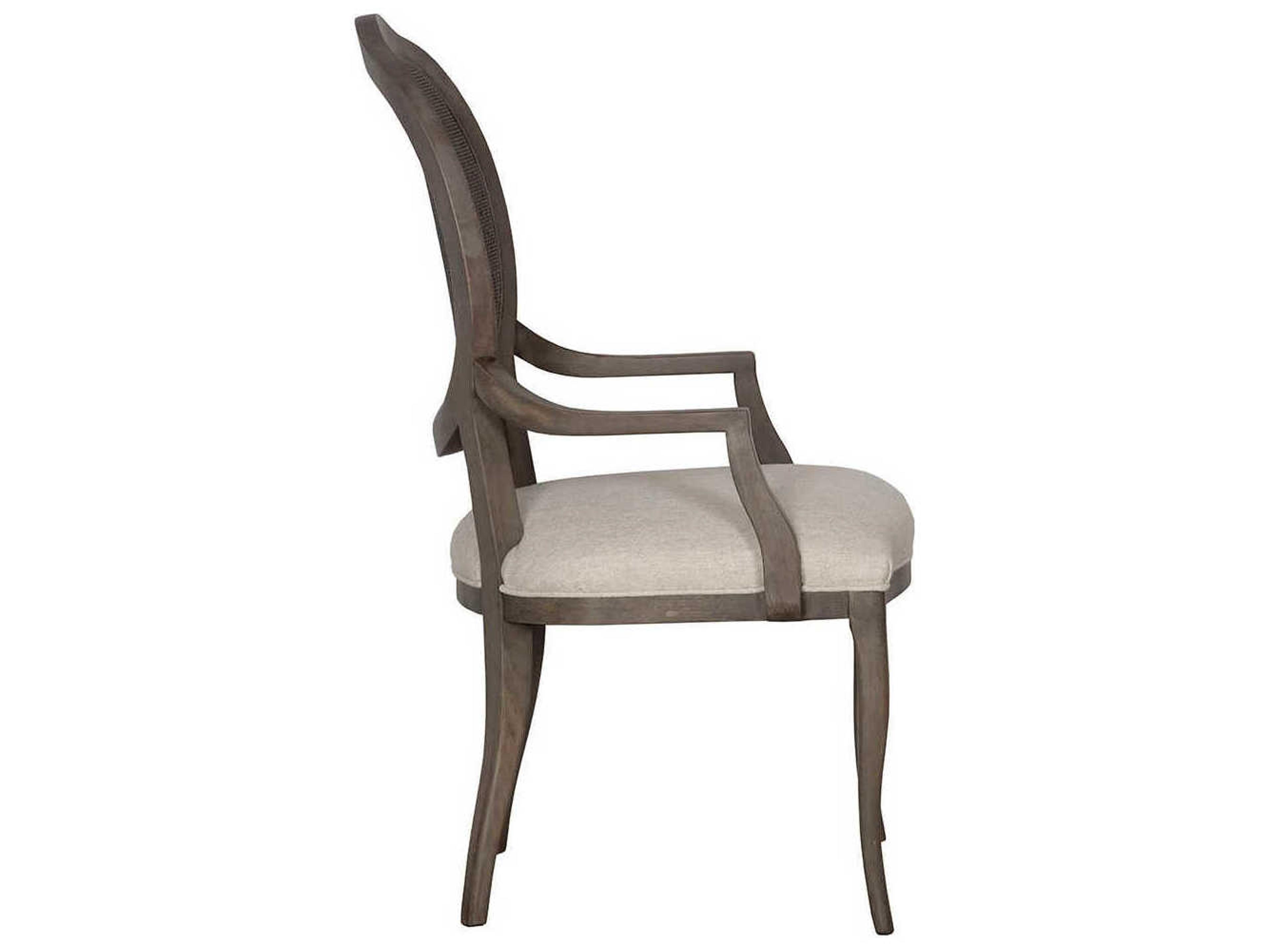 Fairfield Chair Beech Wood Brown Upholstered Arm Dining Chair