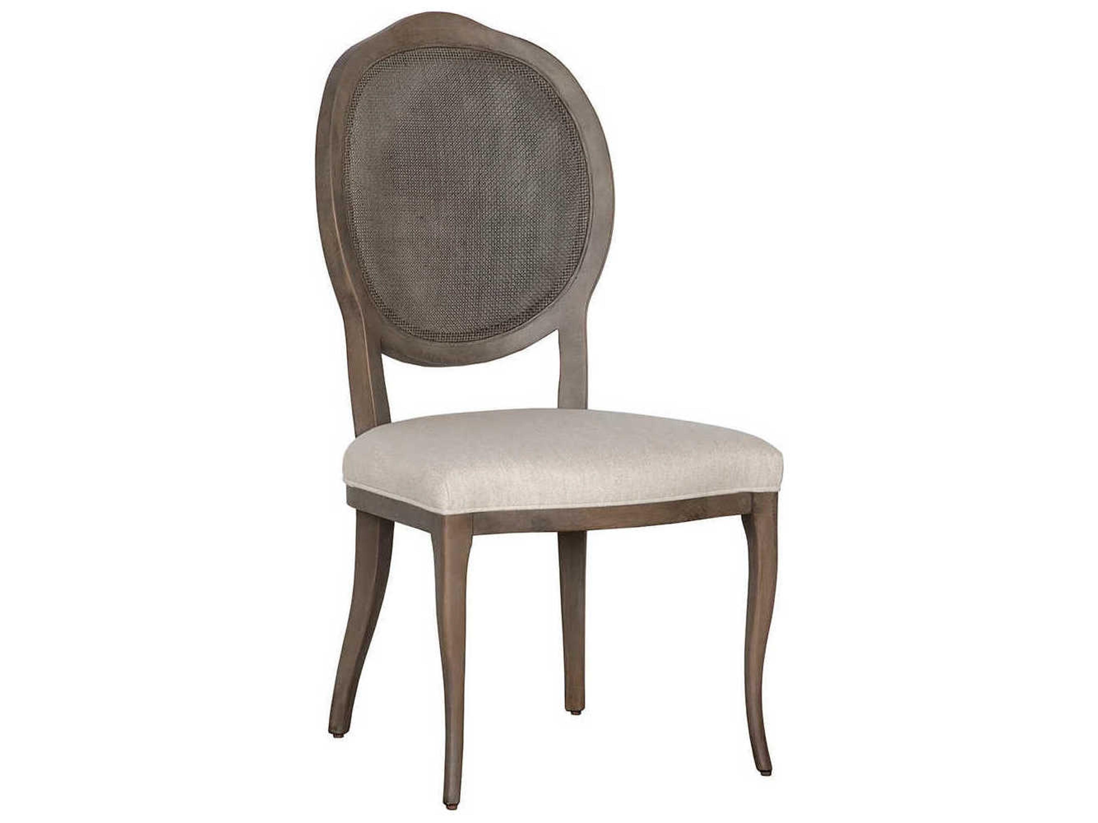 Beech Wood Brown Upholstered Side Dining Chair