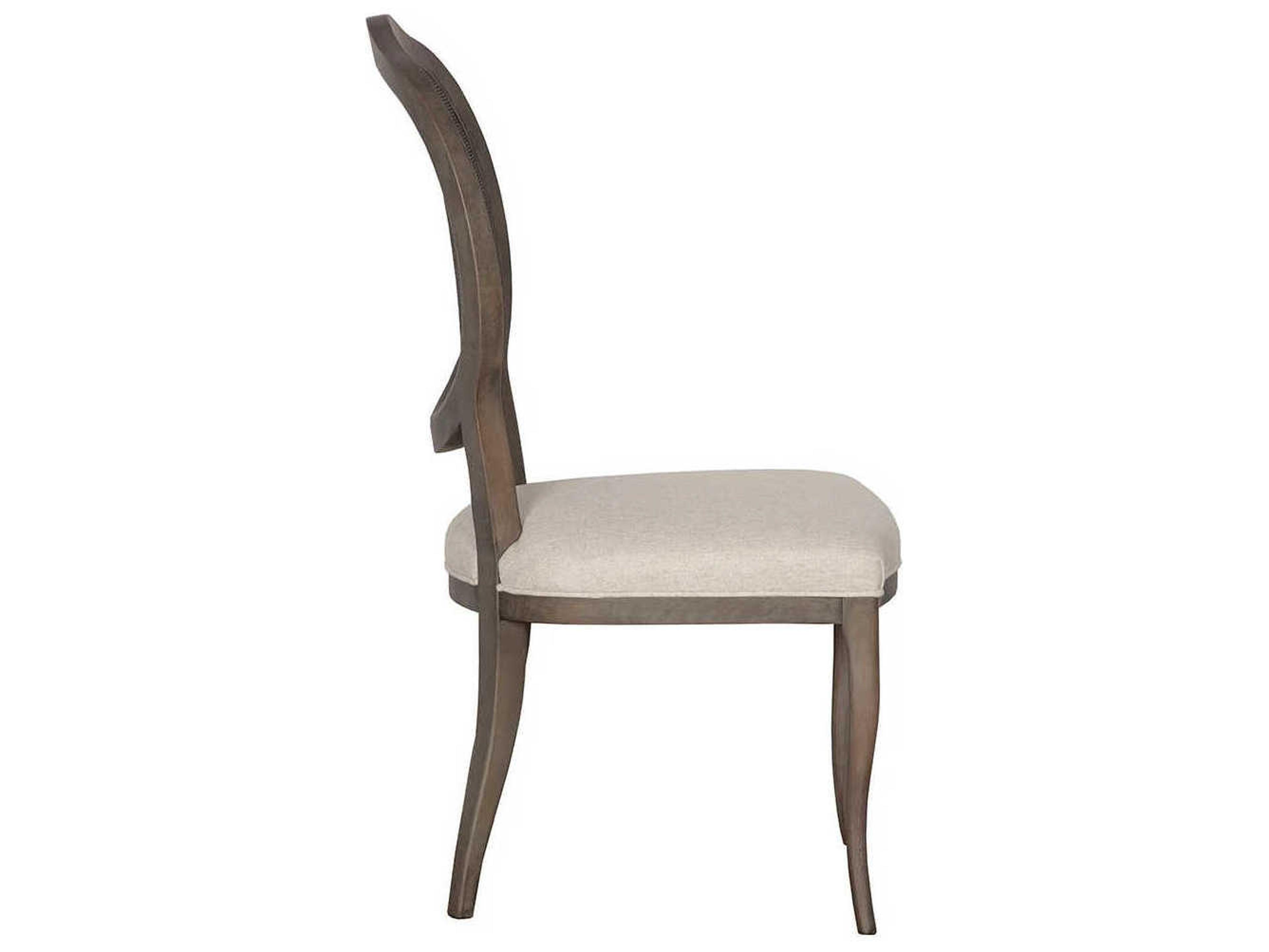 Fairfield Chair Beech Wood Brown Upholstered Side Dining Chair