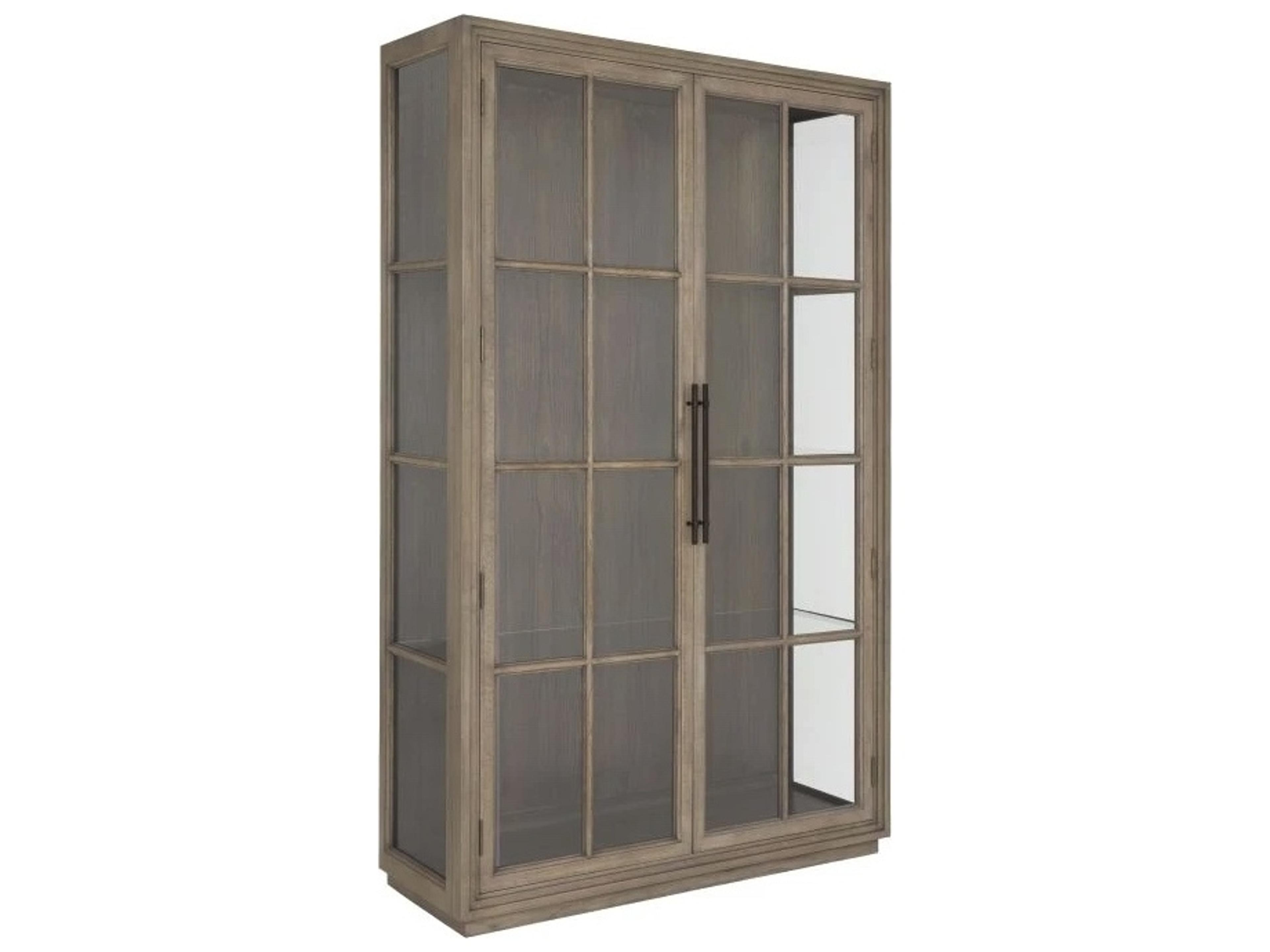 Monogram Oak Wood Display Cabinet