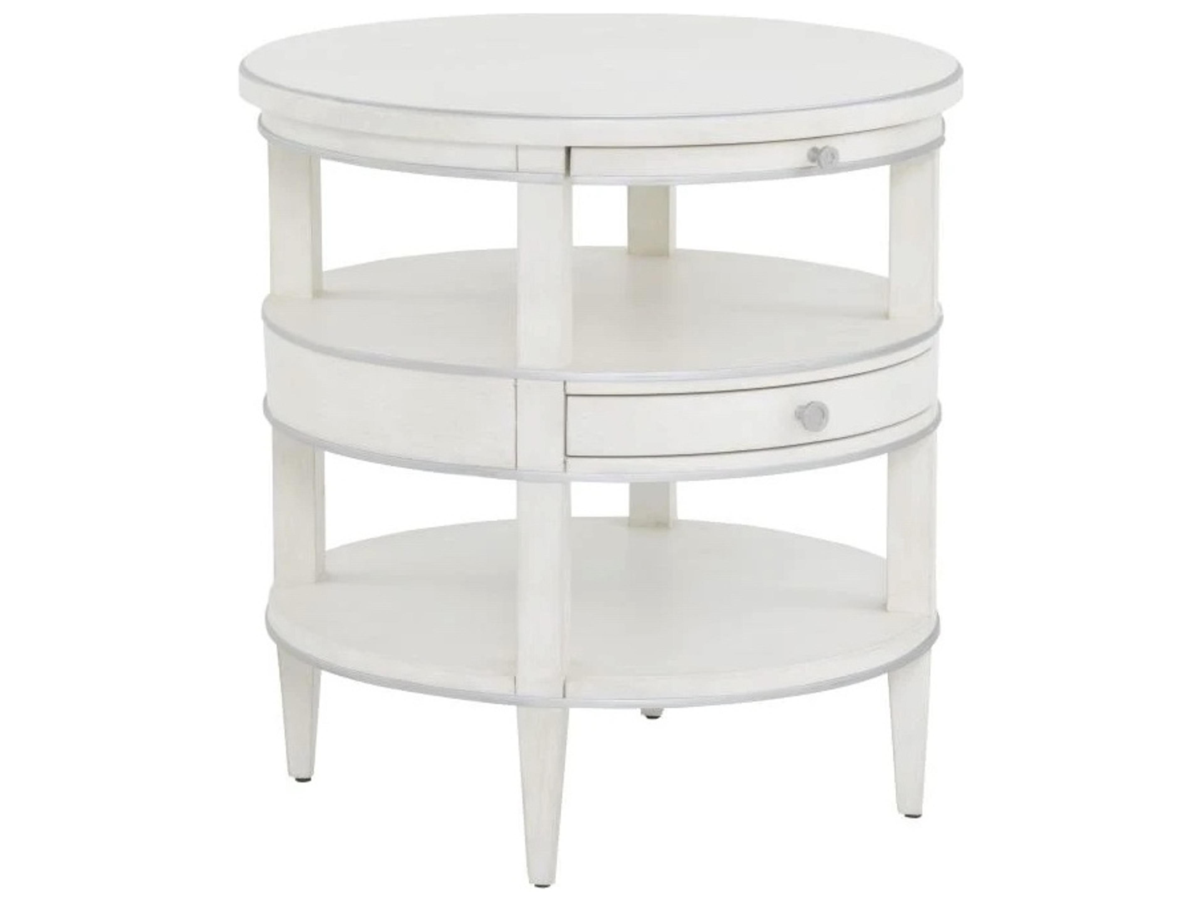 Fairfield Chair Monogram Round Wood End Table