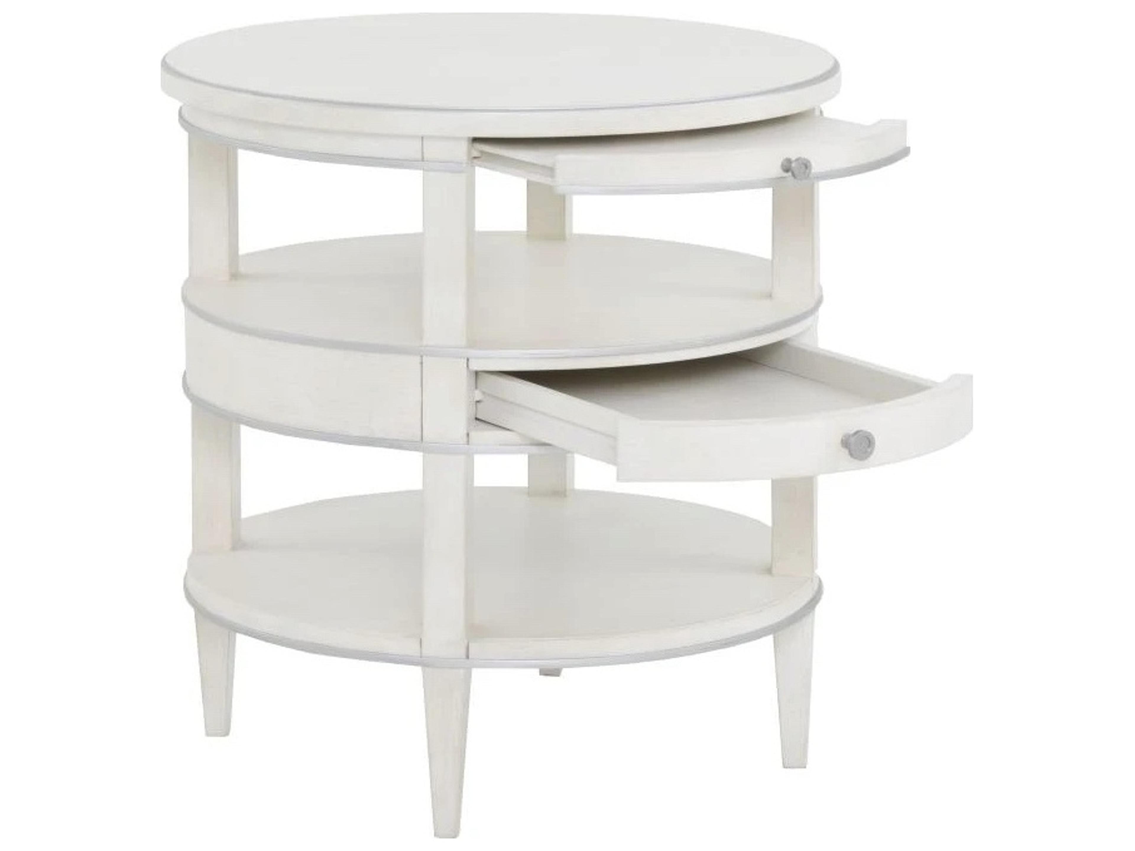 Fairfield Chair Monogram Round Wood End Table