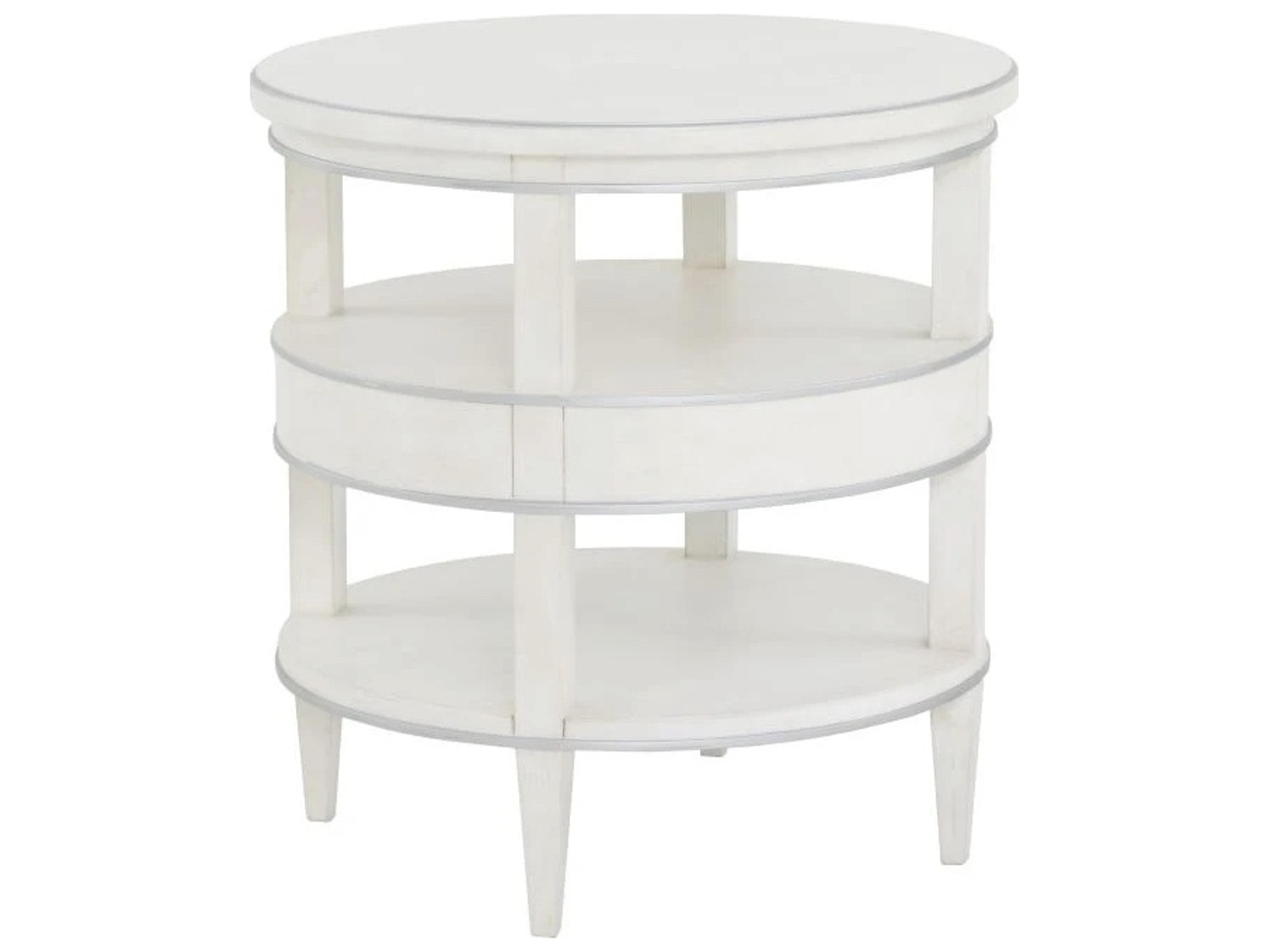 Fairfield Chair Monogram Round Wood End Table