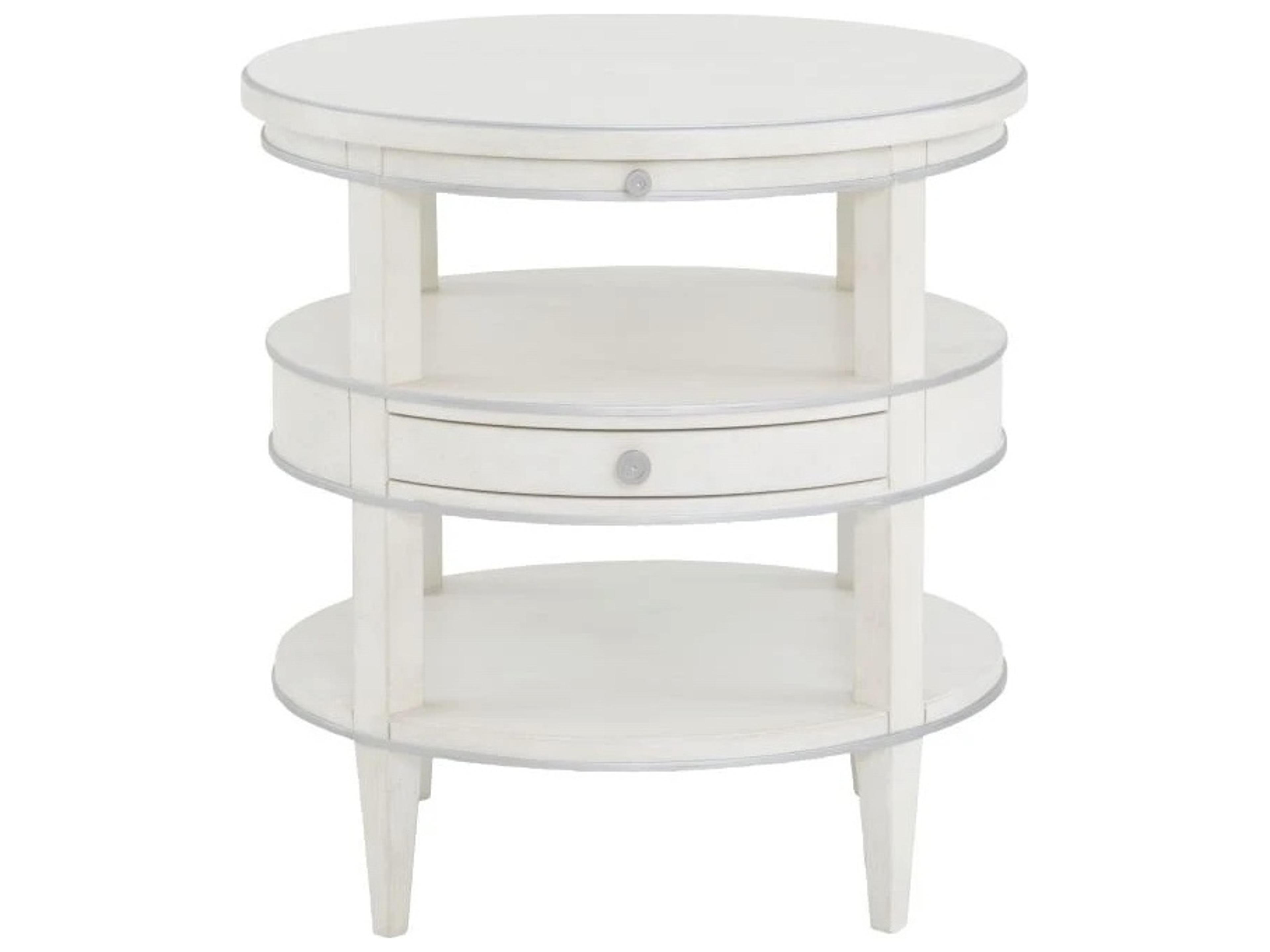 Fairfield Chair Monogram Round Wood End Table