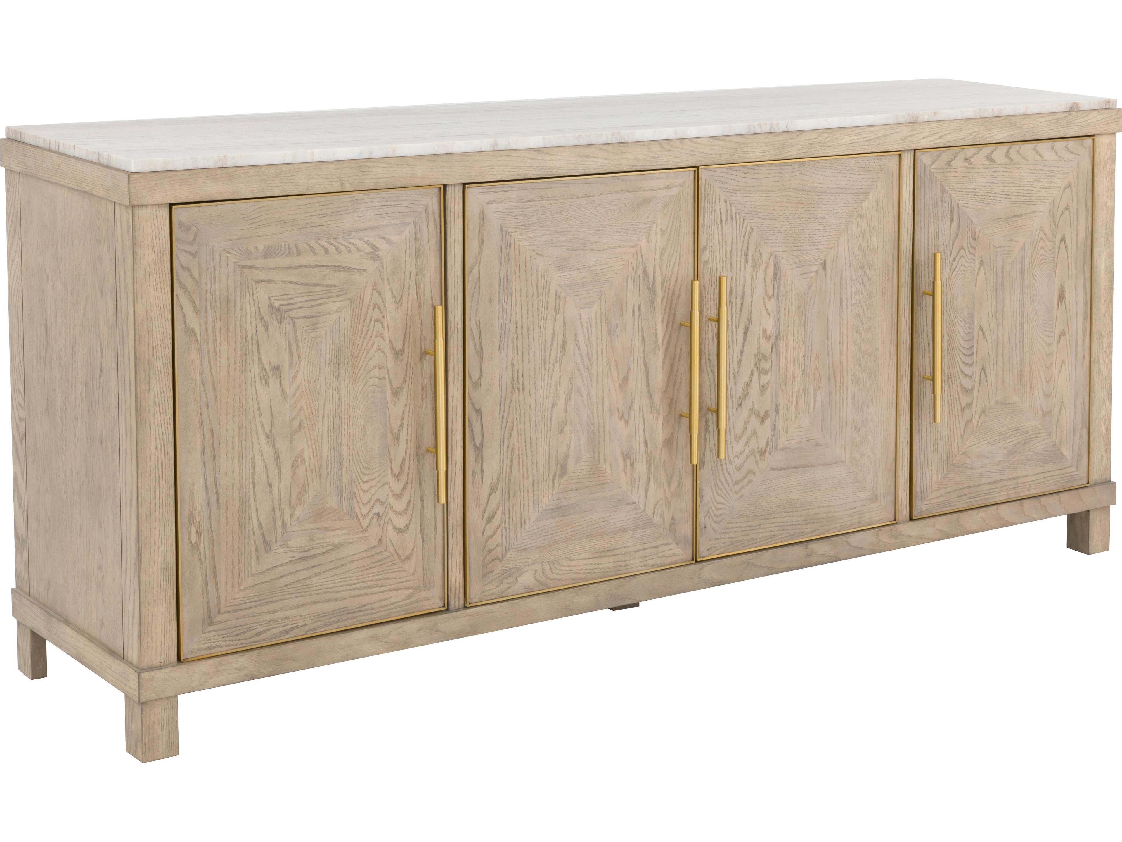 Alchemymonogram 78" Oak Wood Sideboard