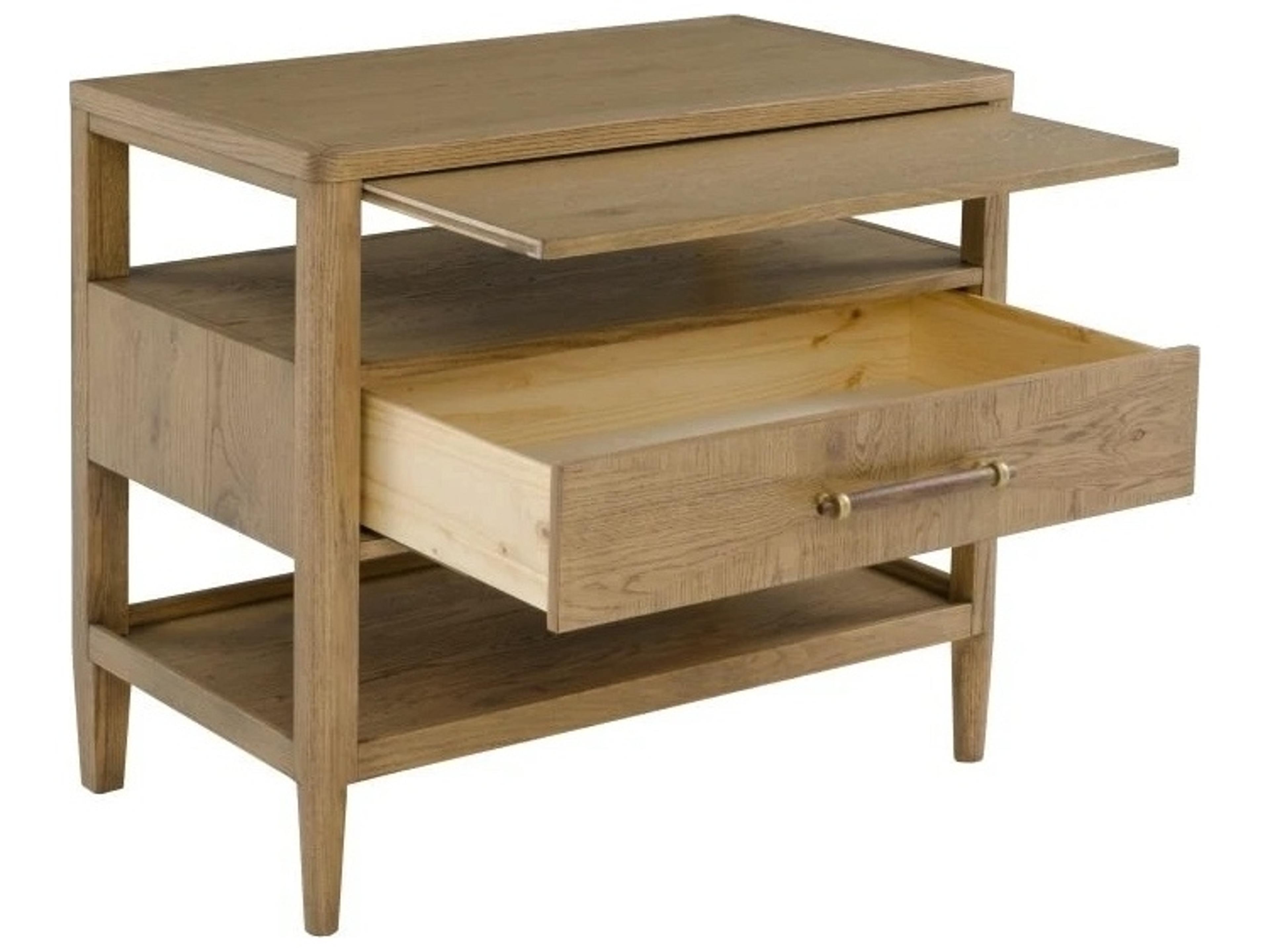 Fairfield Chair Monogram 1-Drawer Natural Oak Wood Nightstand