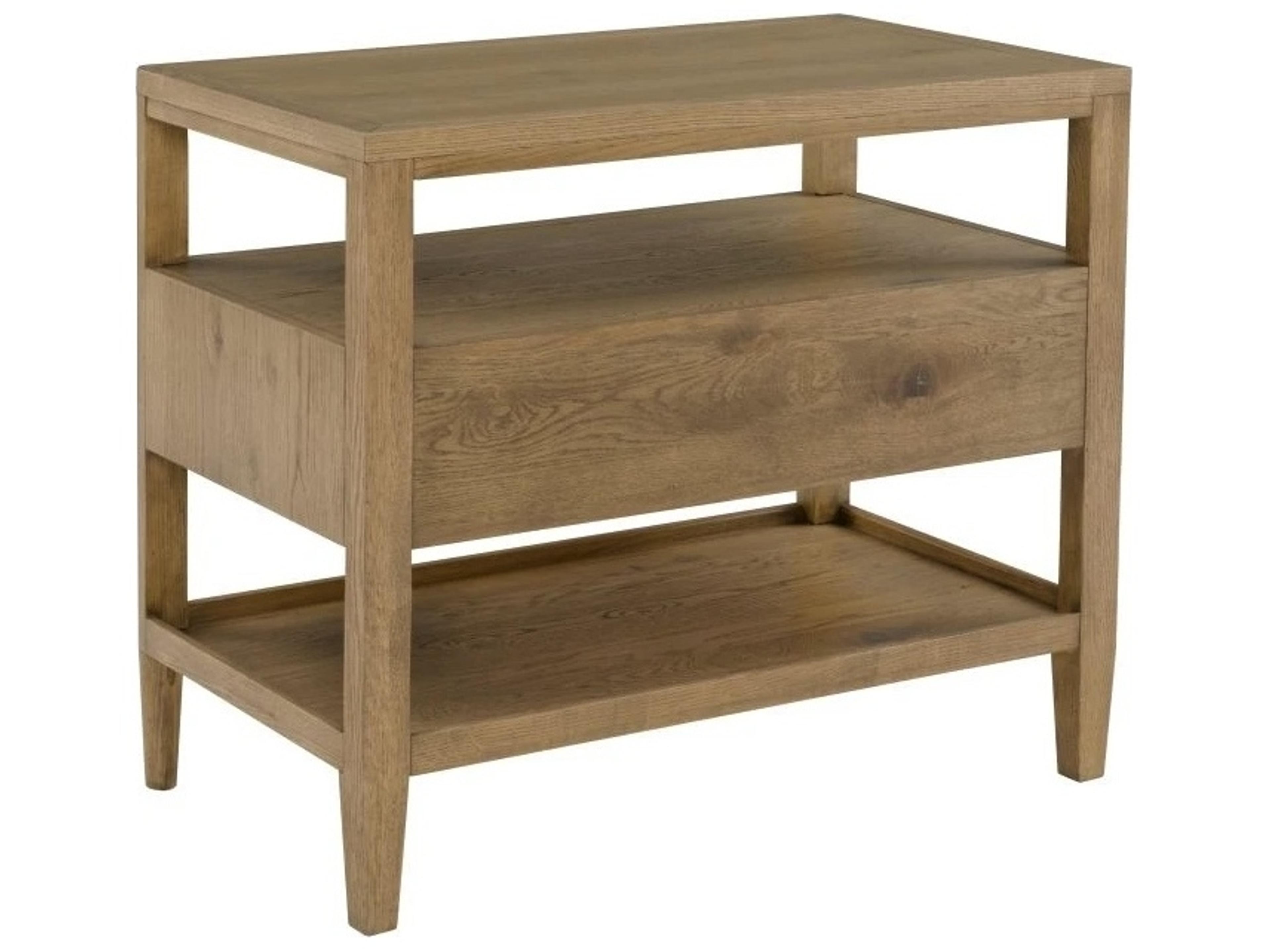 Fairfield Chair Monogram 1-Drawer Natural Oak Wood Nightstand
