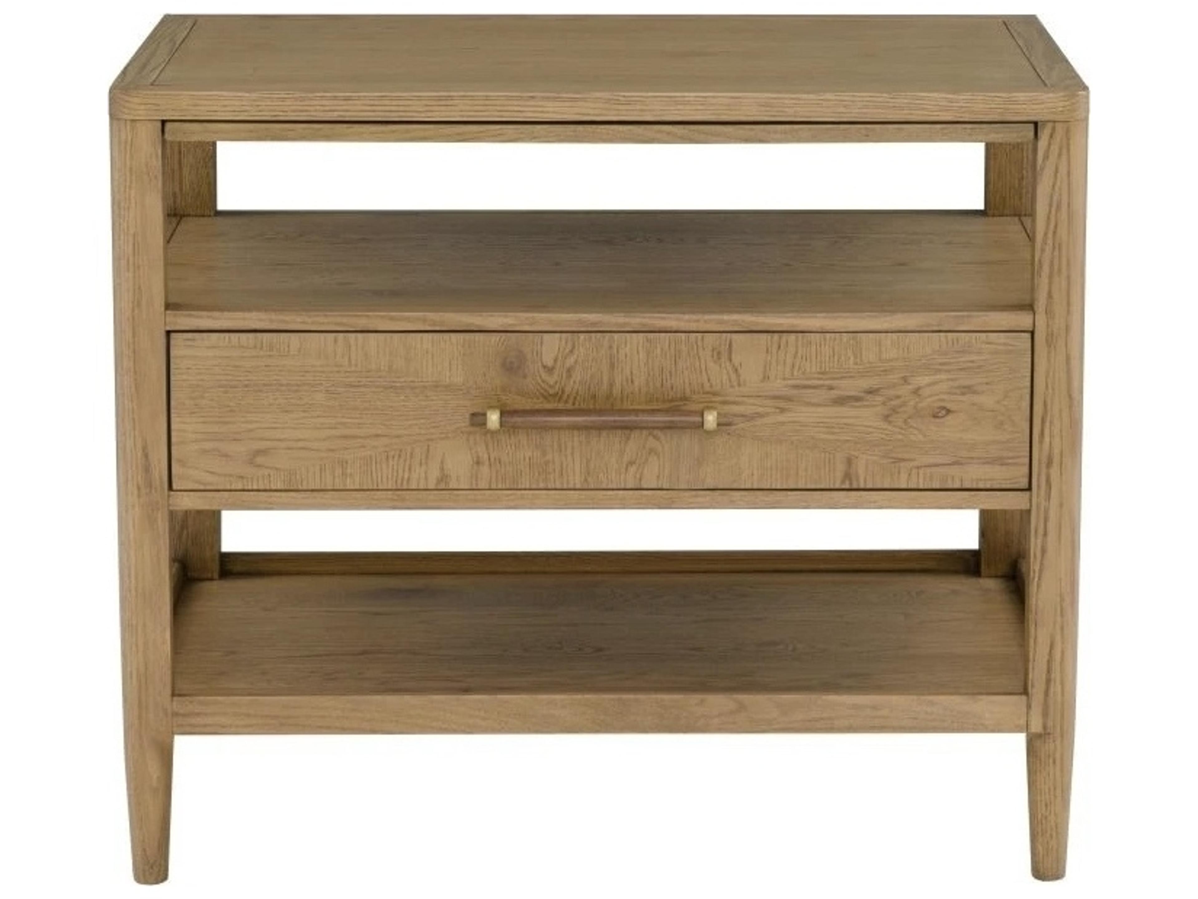 Fairfield Chair Monogram 1-Drawer Natural Oak Wood Nightstand