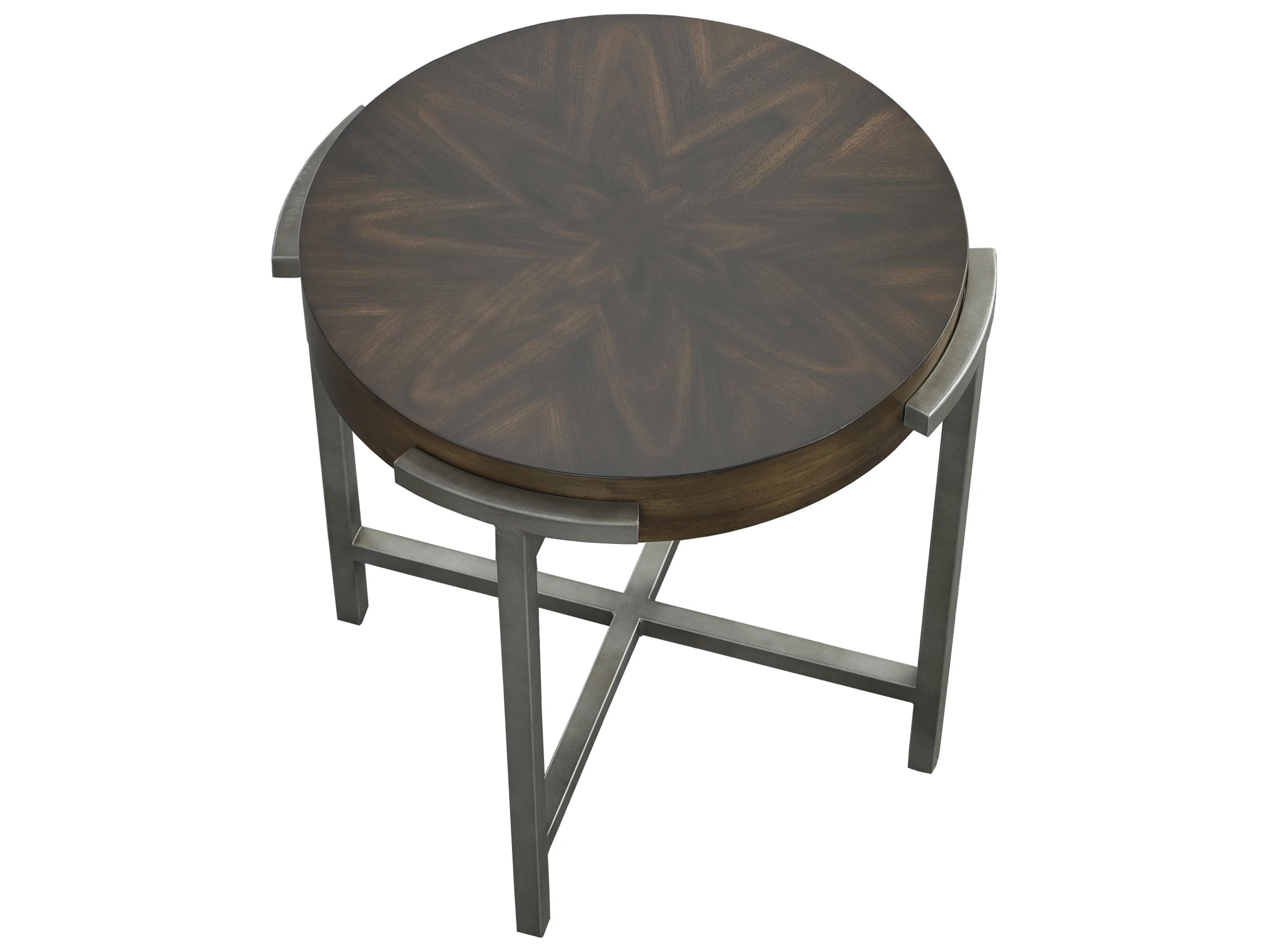 Fairfield Chair Monogram Round Wood End Table